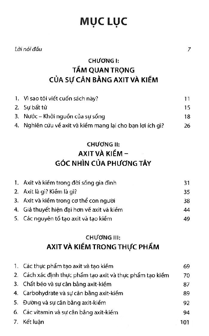 axit và kiềm trong thực dưỡng