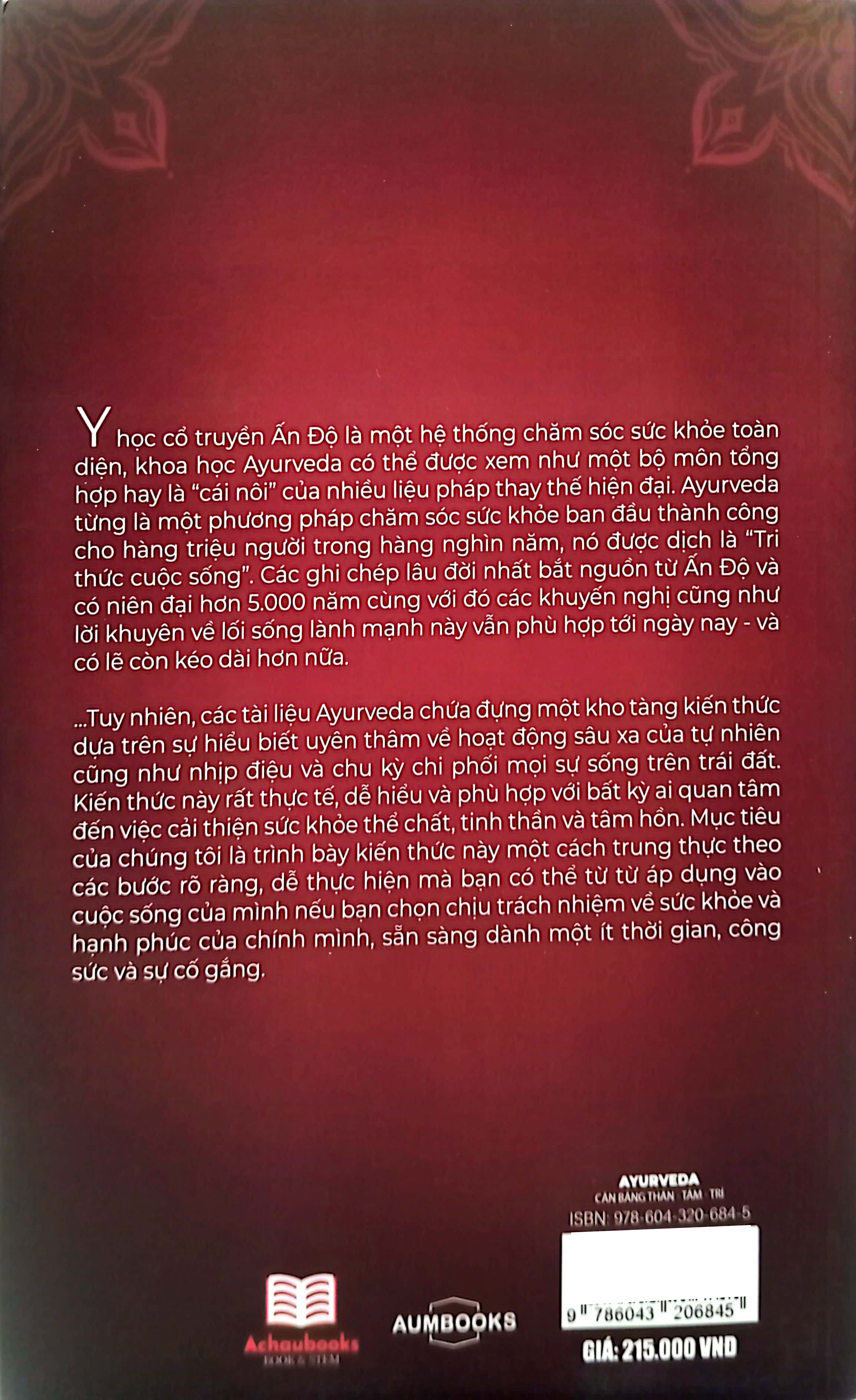 ayurveda - cân bằng thân-tâm-trí - thực hành và khám phá những bí mật y học cổ xưa