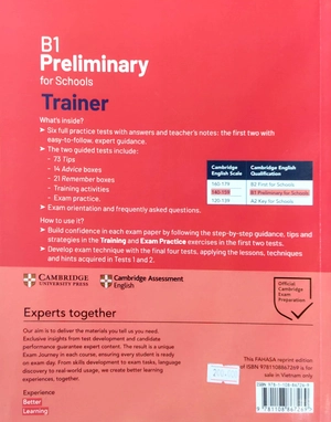 b1 preliminary for schools trainer 1 for the revised 2020 exam six practice test with answers and teacher's notes with downloadable audio