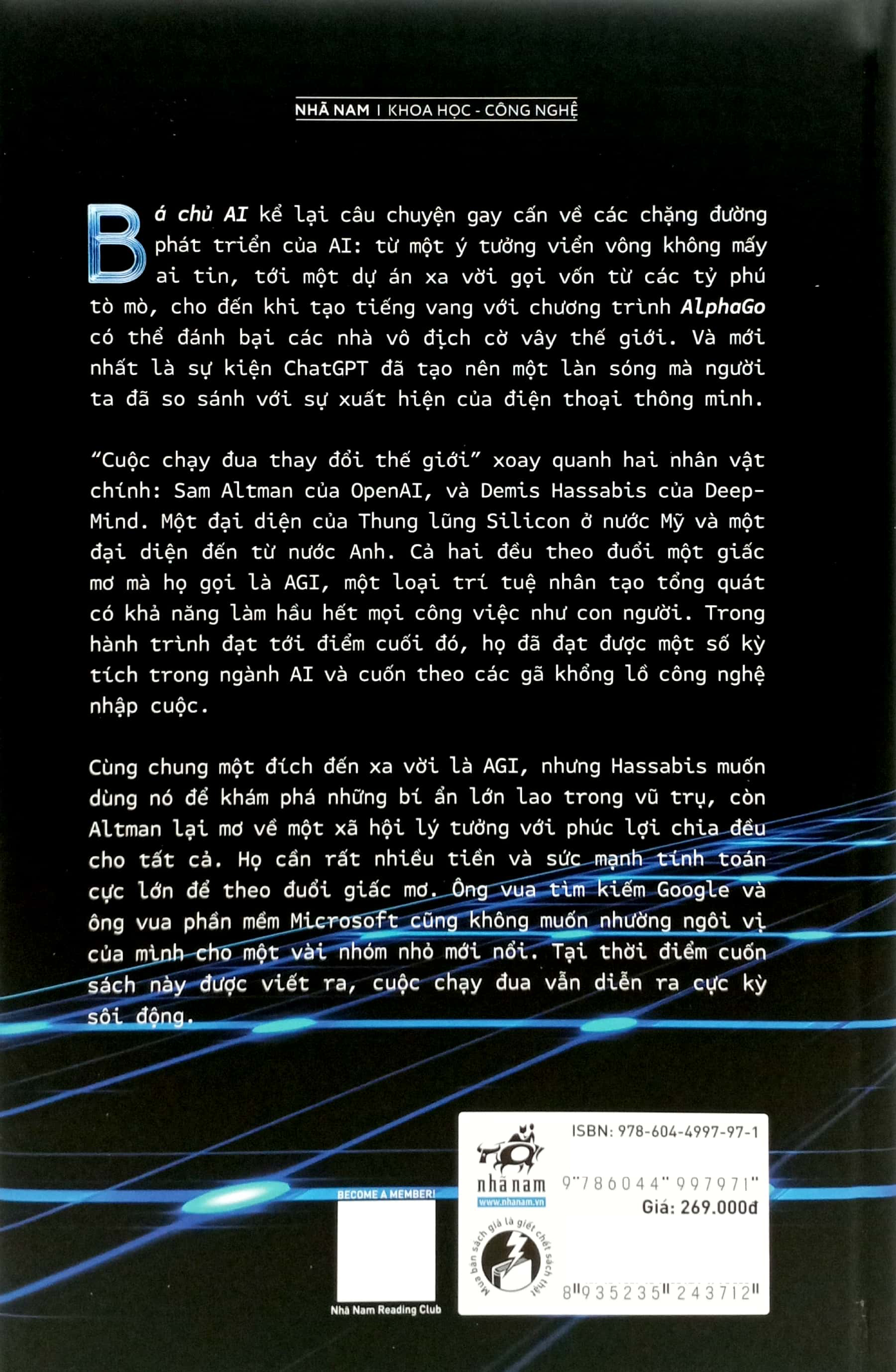 bá chủ ai - trí tuệ nhân tạo, chatgpt, và cuộc chạy đua thay đổi thế giới - bìa cứng