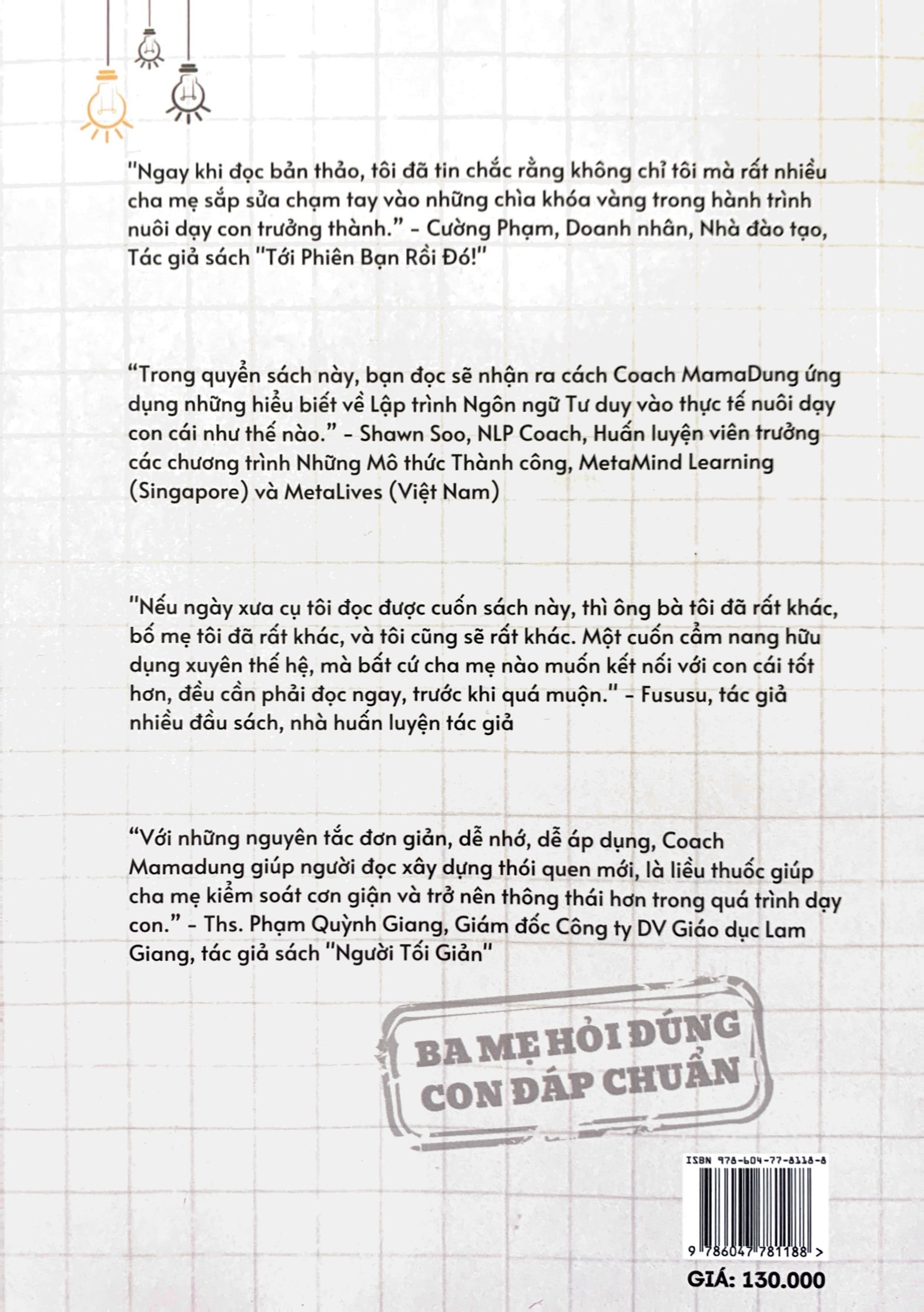 ba mẹ hỏi đúng - con đáp chuẩn