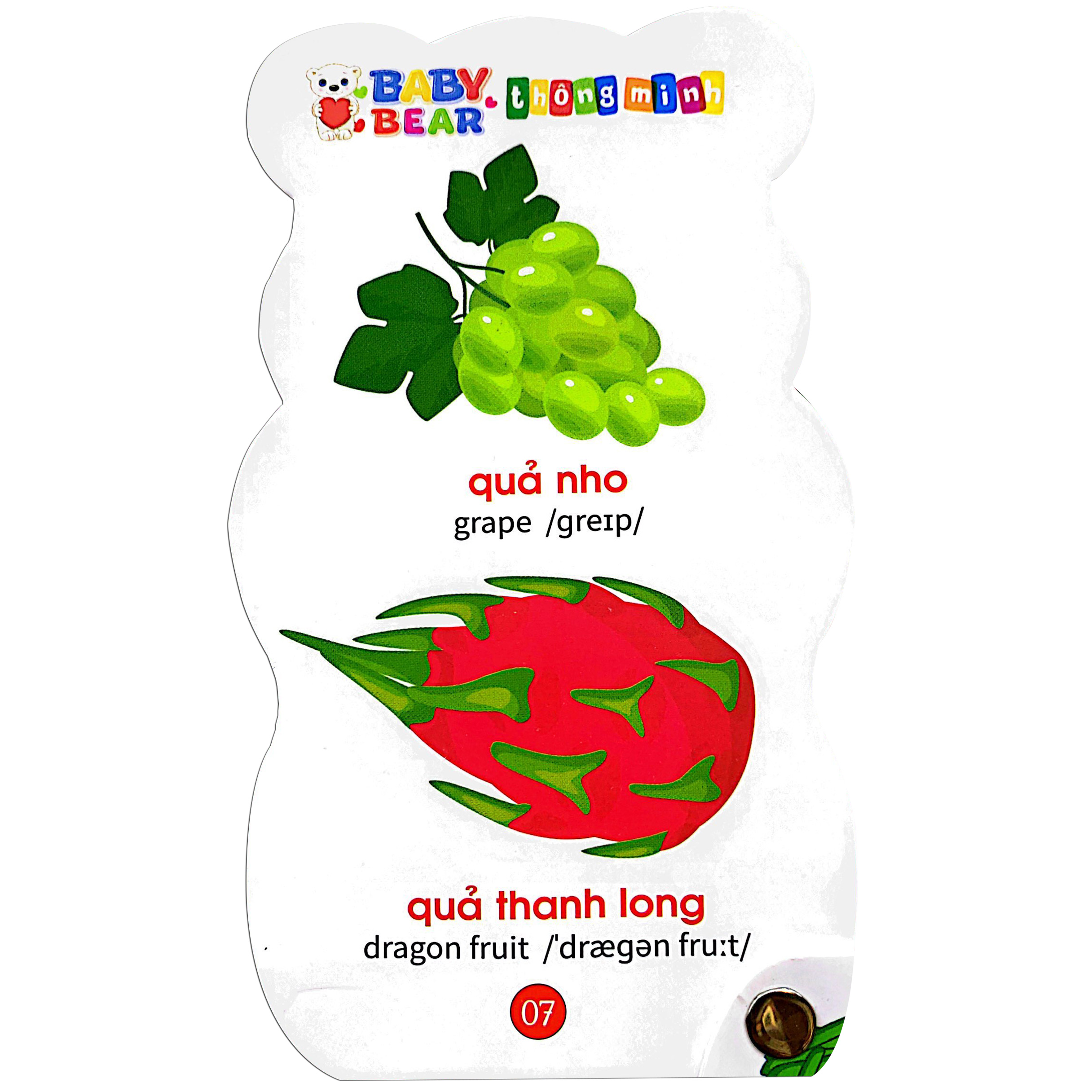 baby bear thông minh dành cho trẻ mầm non - rau củ quả