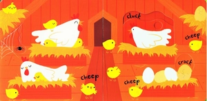 baby's very first slide and see farm