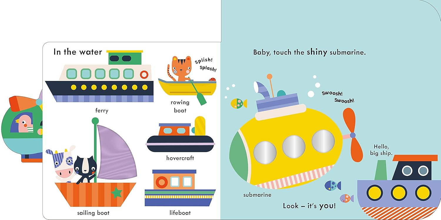 baby touch - vehicles tab book