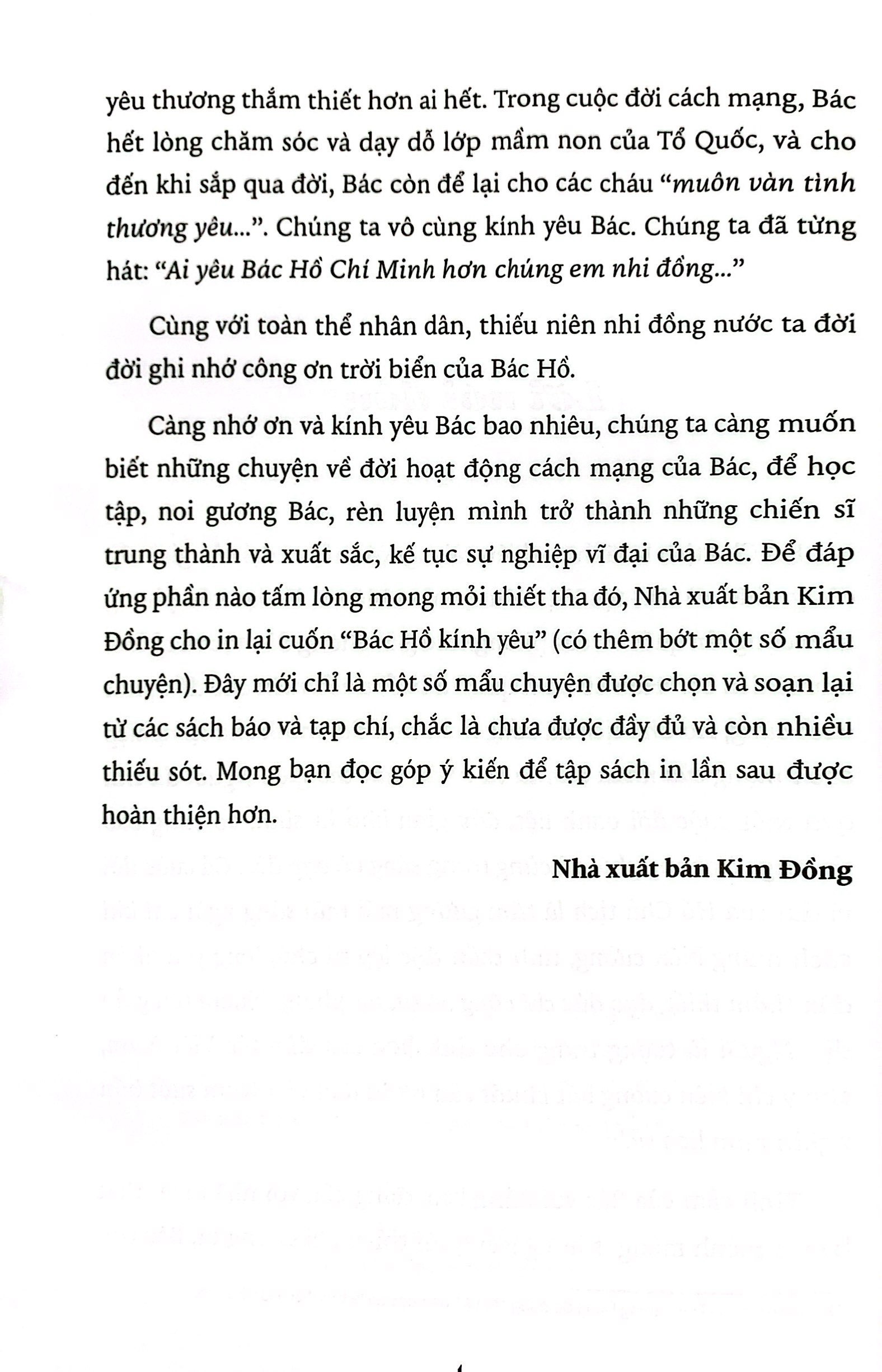 bác hồ kính yêu (tái bản 2023)