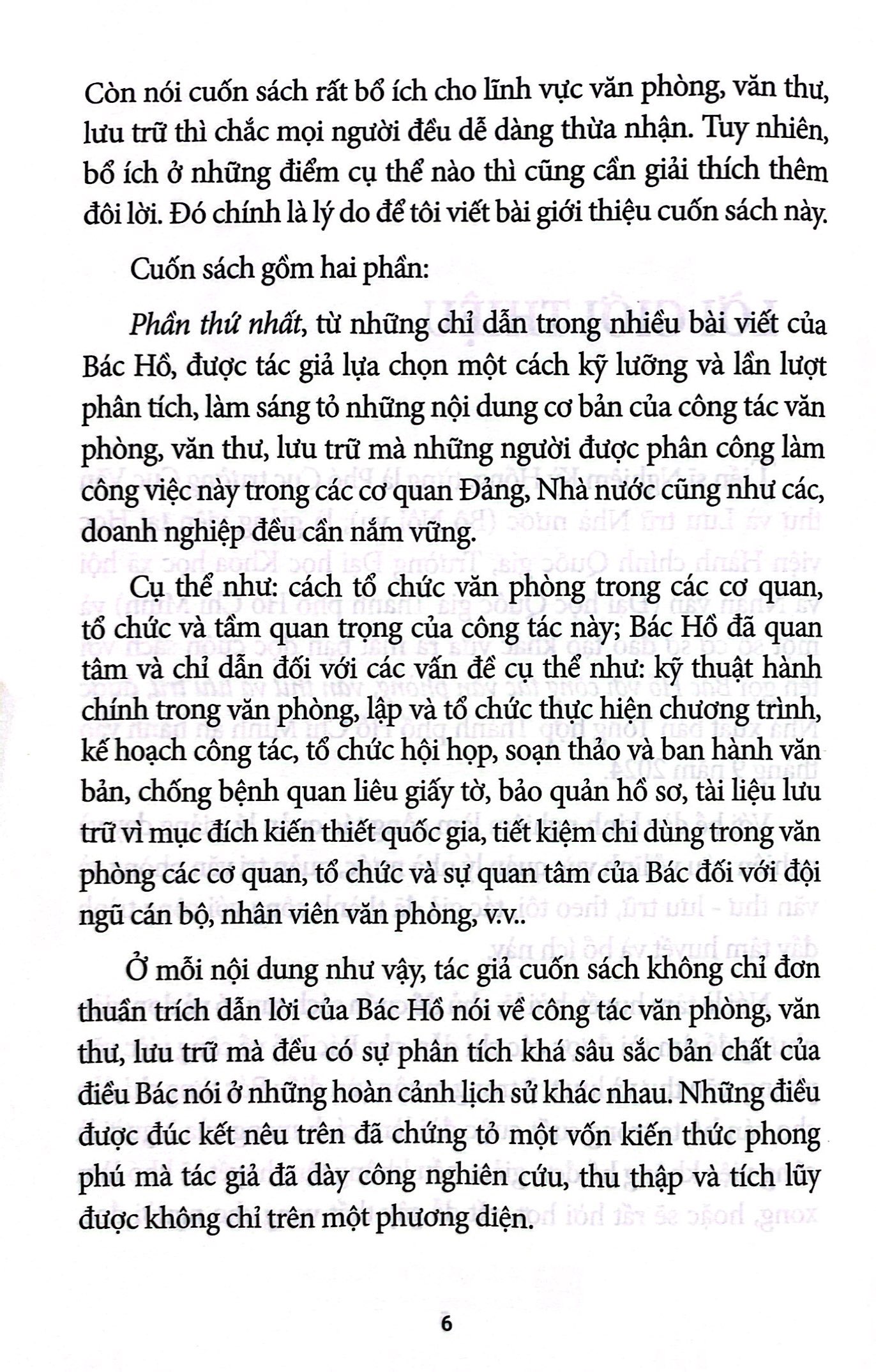 bác hồ với công tác văn phòng, văn thư và lưu trữ