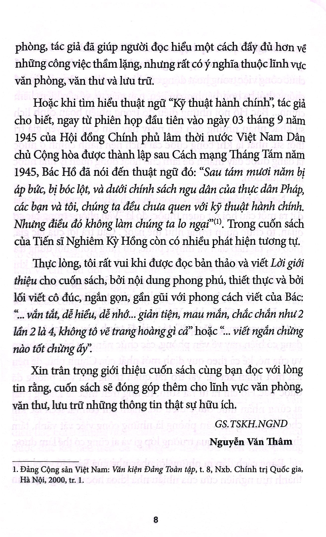 bác hồ với công tác văn phòng, văn thư và lưu trữ