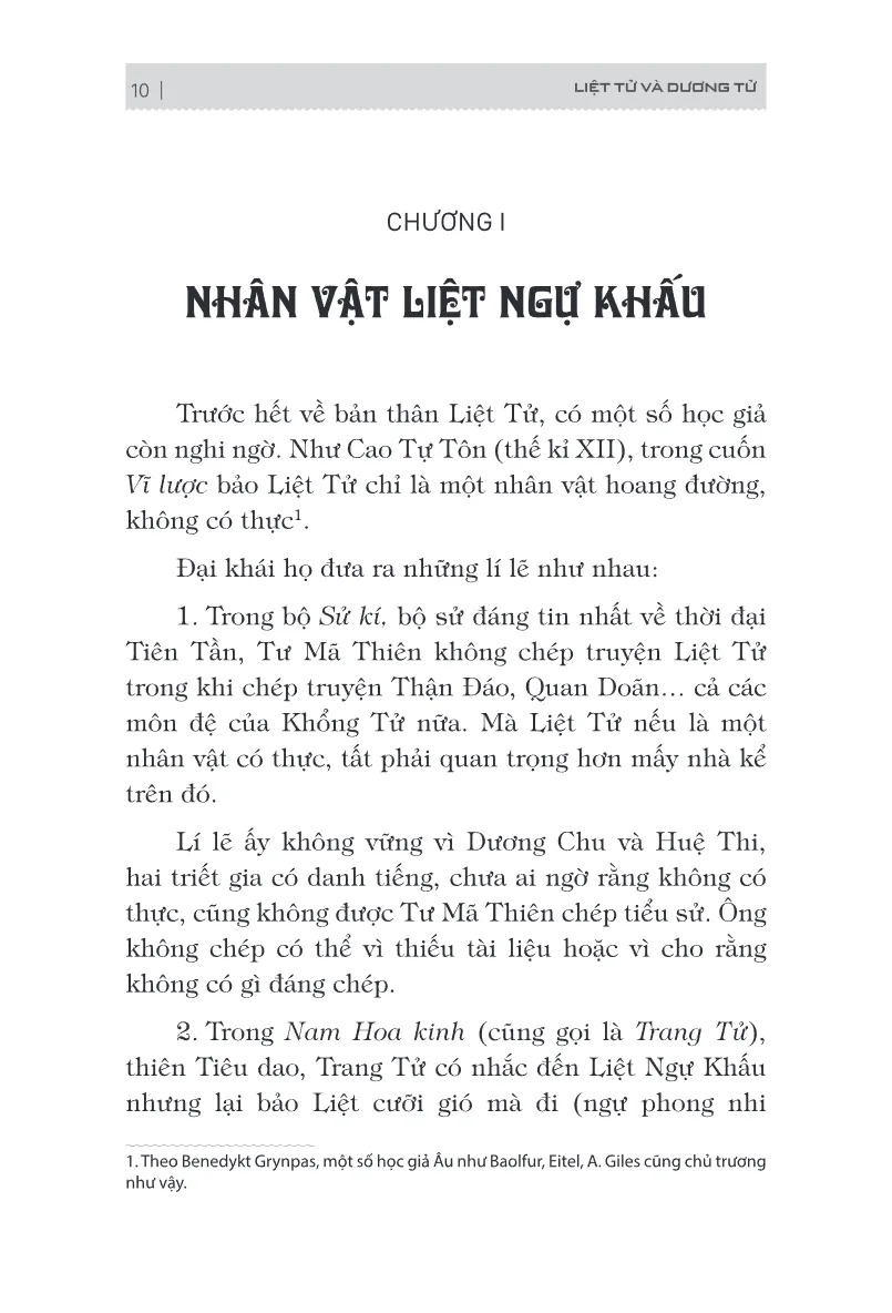 Bách Gia Tranh Minh - Liệt Tử Và Dương Tử (Tái Bản 2026)