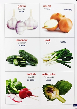 bách khoa bằng hình đầu tiên cho bé 3 - chủ đề các loài hoa, loại củ, rau củ