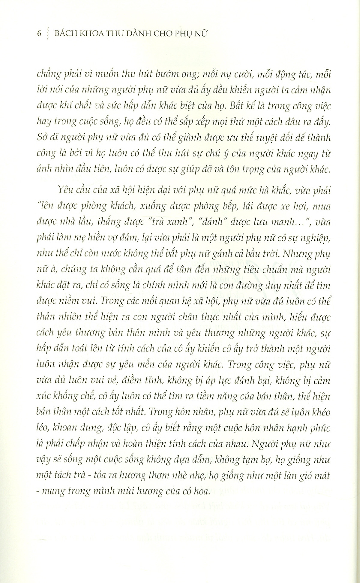 bách khoa thư dành cho phụ nữ - phụ nữ hãy là người vừa đủ