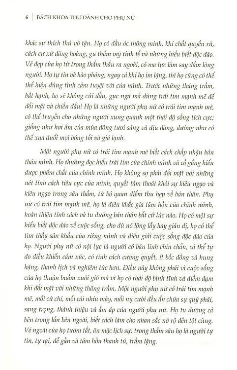 bách khoa thư dành cho phụ nữ - phụ nữ mạnh mẽ để thanh tao
