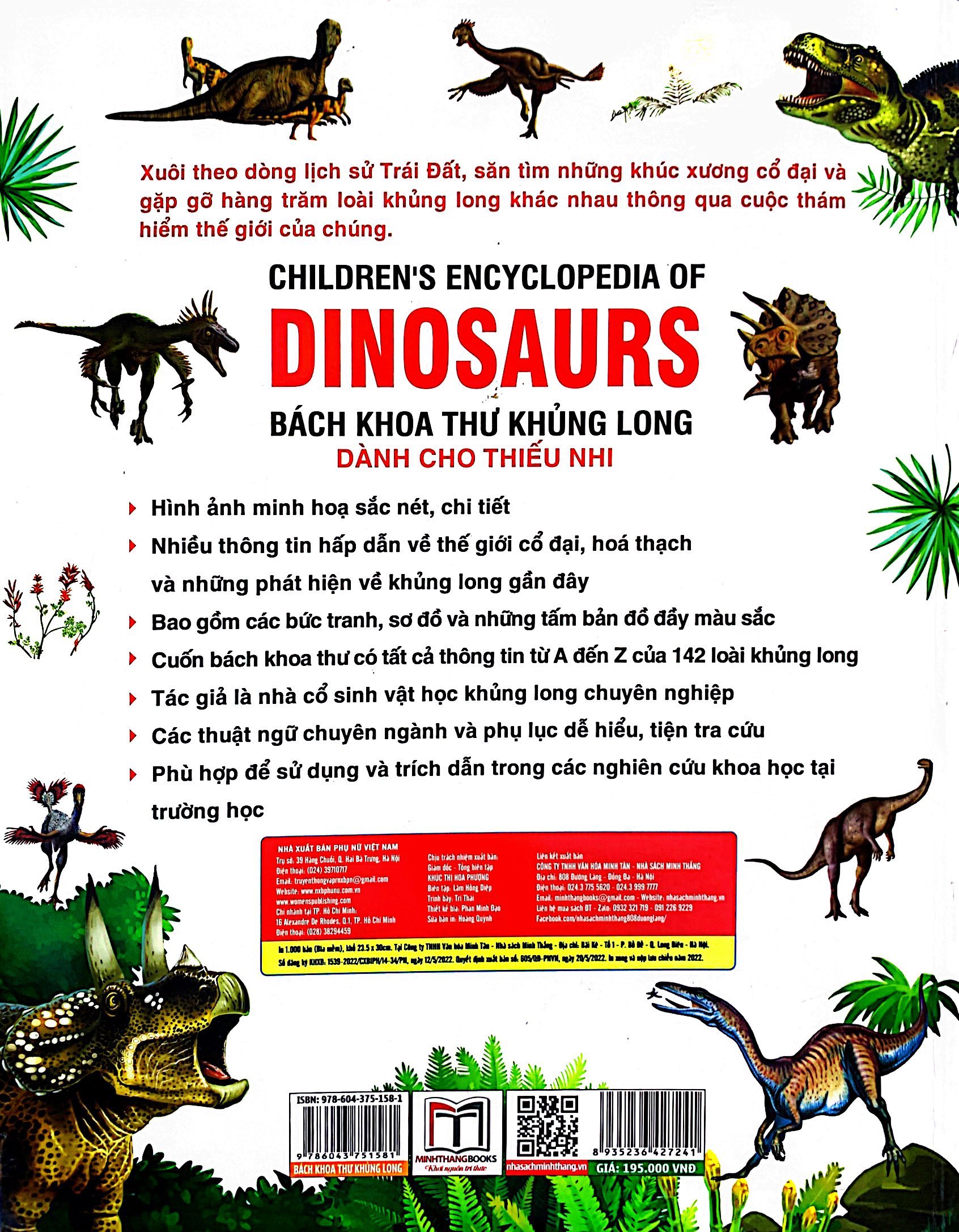 bách khoa thư khủng long dành cho thiếu nhi (tái bản 2022)
