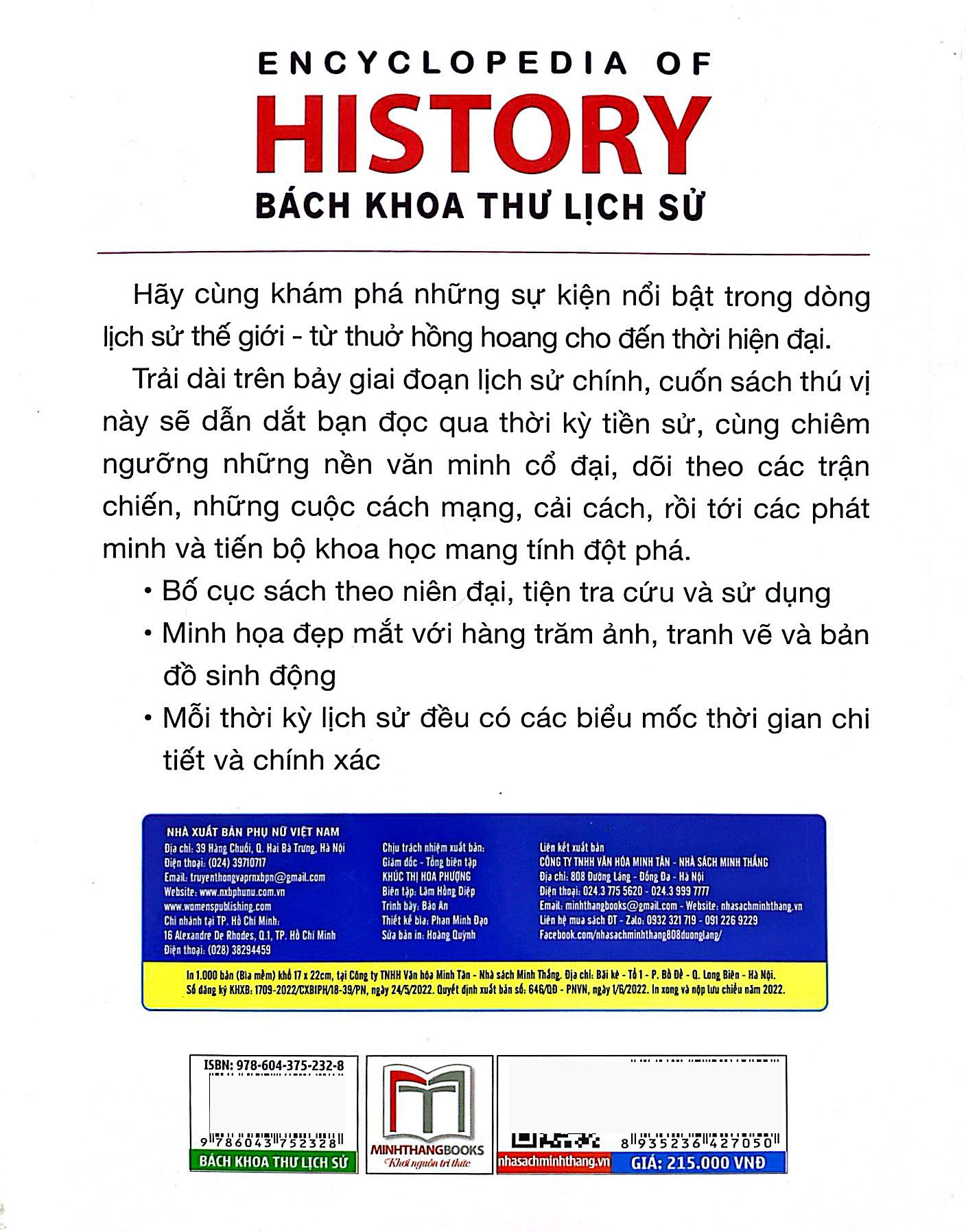 bách khoa thư lịch sử - từ tiền sử đến thời hiện đại (tái bản)