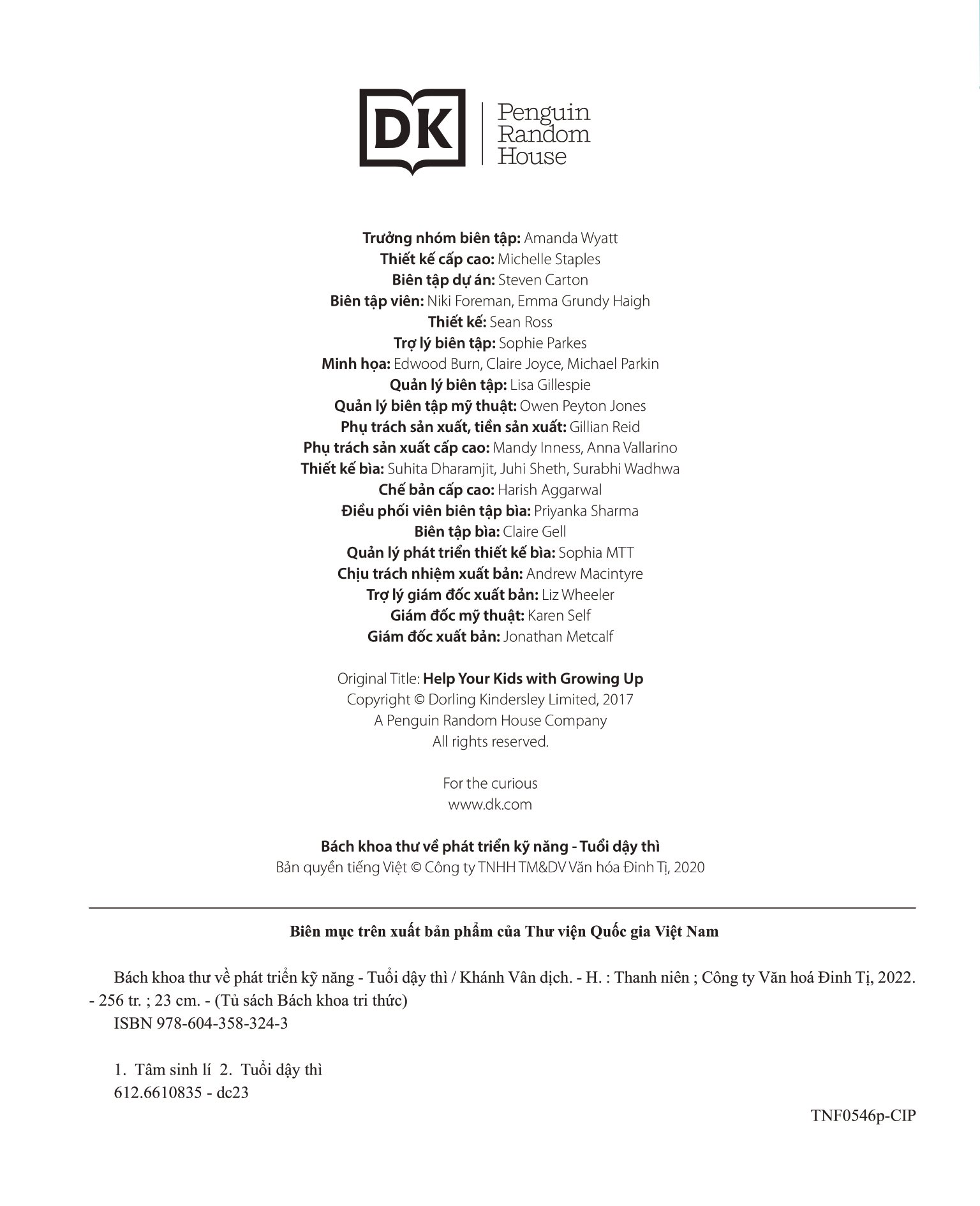 bách khoa thư về phát triển kỹ năng - tuổi dậy thì