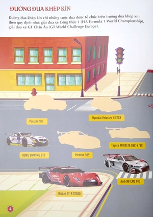 bách khoa toàn thư về các loại ô tô 1000 sticker - 1000 miếng dán hình thông minh - ô tô thể thao