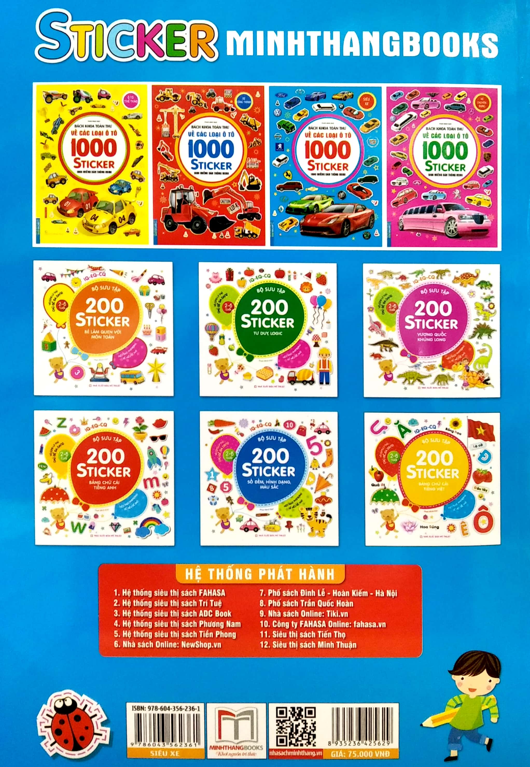 bách khoa toàn thư về các loại ô tô 1000 sticker - 1000 miếng dán hình thông minh - siêu xe