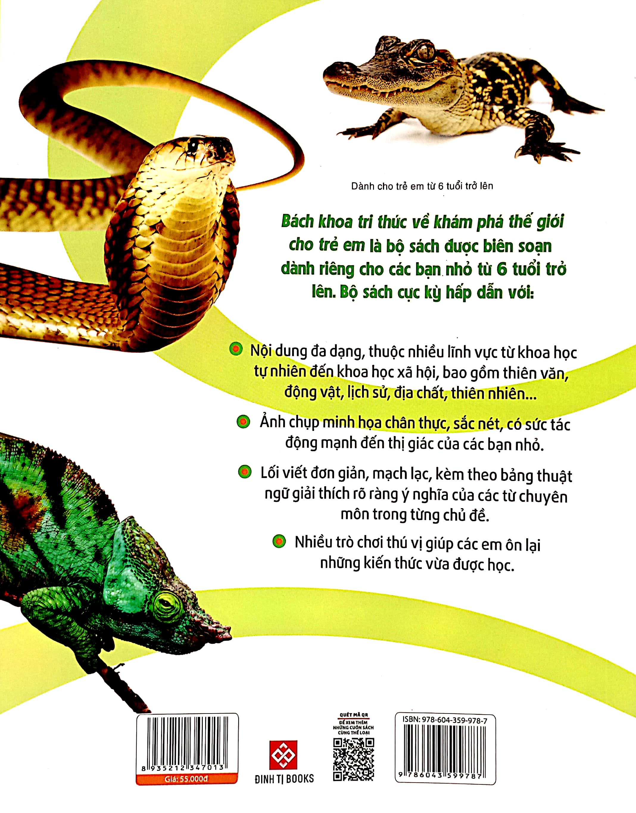 bách khoa tri thức về khám phá thế giới cho trẻ em - reptiles - bò sát