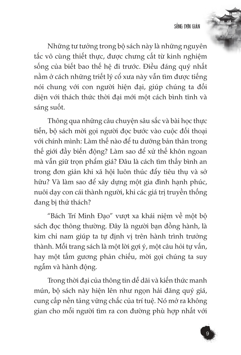 Bách Trí Minh Đạo - Sống Đơn Giản - Cội Nguồn Của Tâm An (Tái Bản 2026)