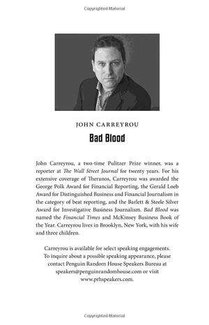 bad blood: secrets and lies in a silicon valley startup