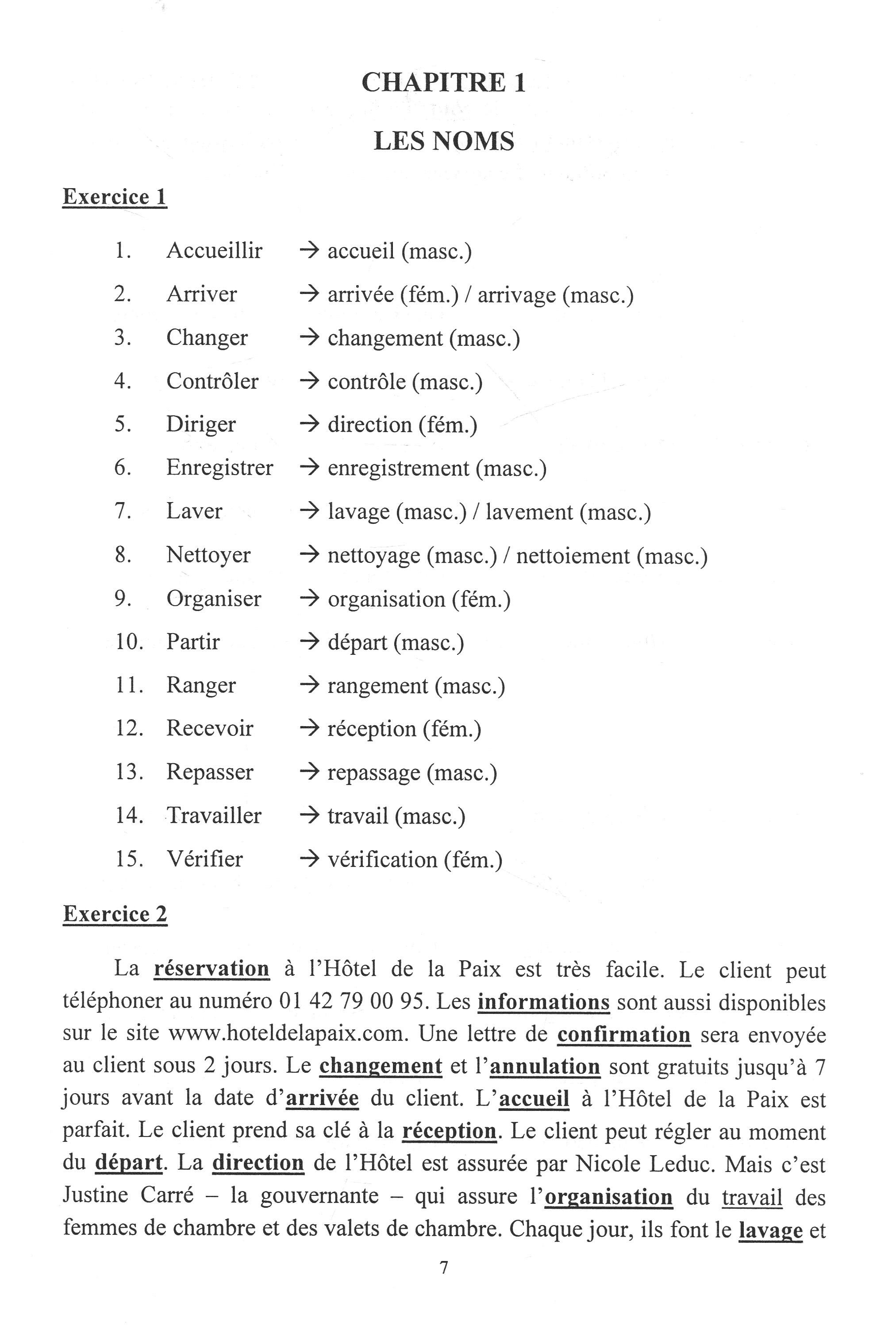 bài giải ngữ pháp tiếng pháp