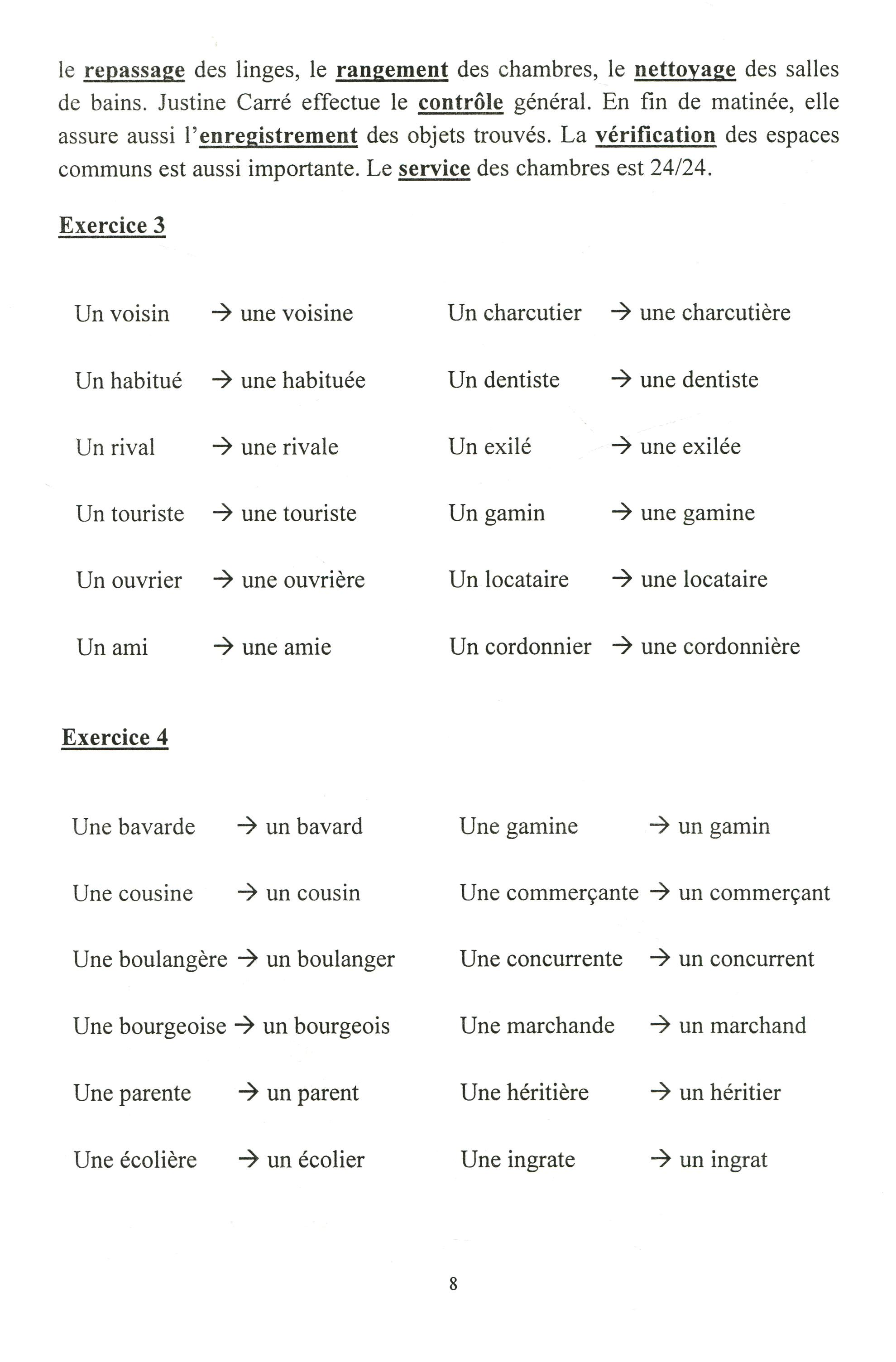 bài giải ngữ pháp tiếng pháp