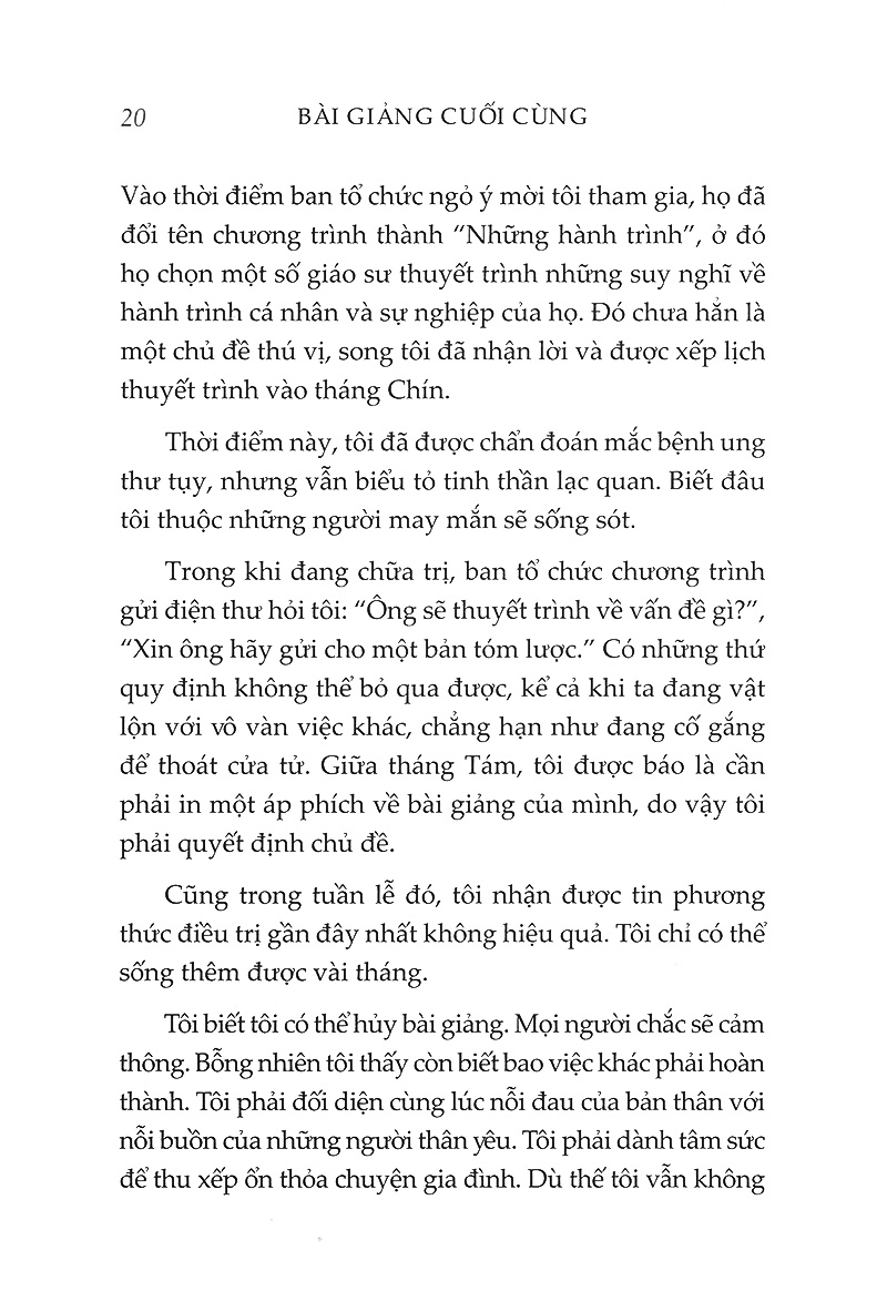 bài giảng cuối cùng