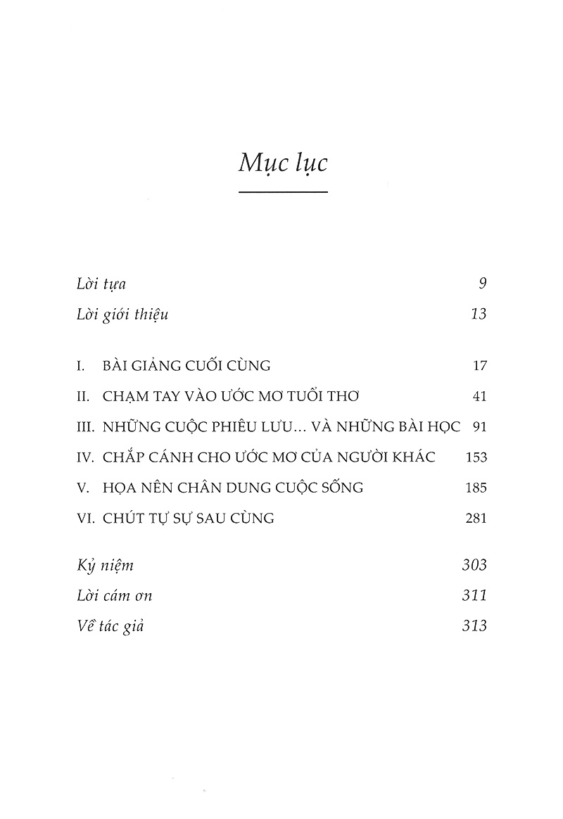 bài giảng cuối cùng