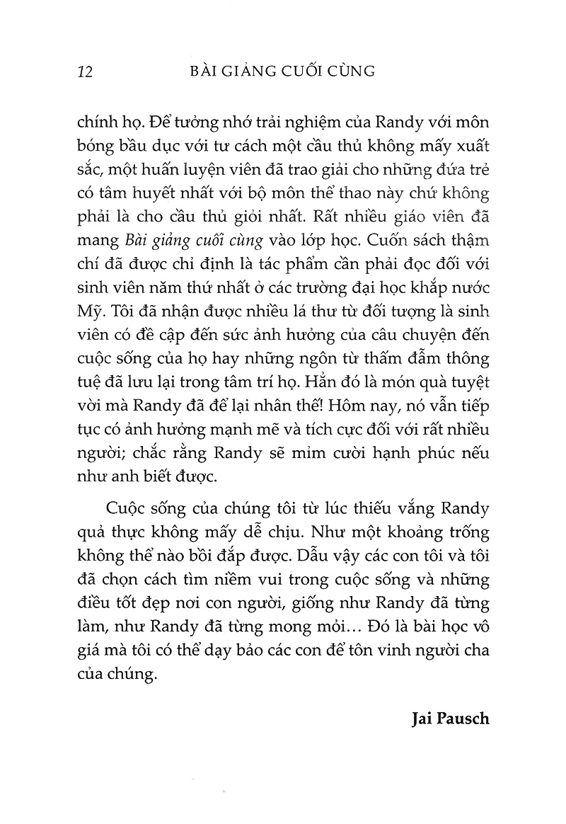 bài giảng cuối cùng