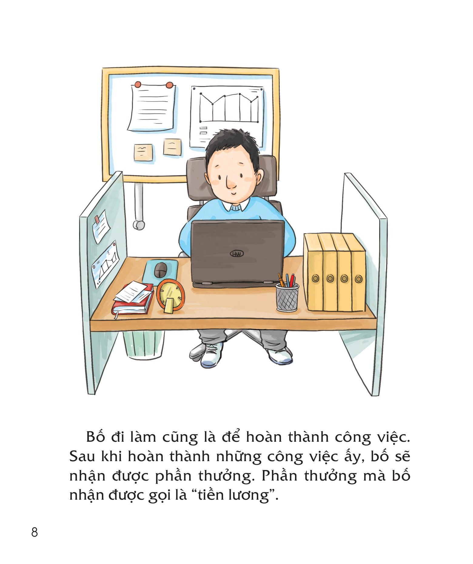 bài học đầu đời cho bé - con thích bố ở nhà cơ! - giúp trẻ hiểu lý do vì sao người lớn cần phải đi làm