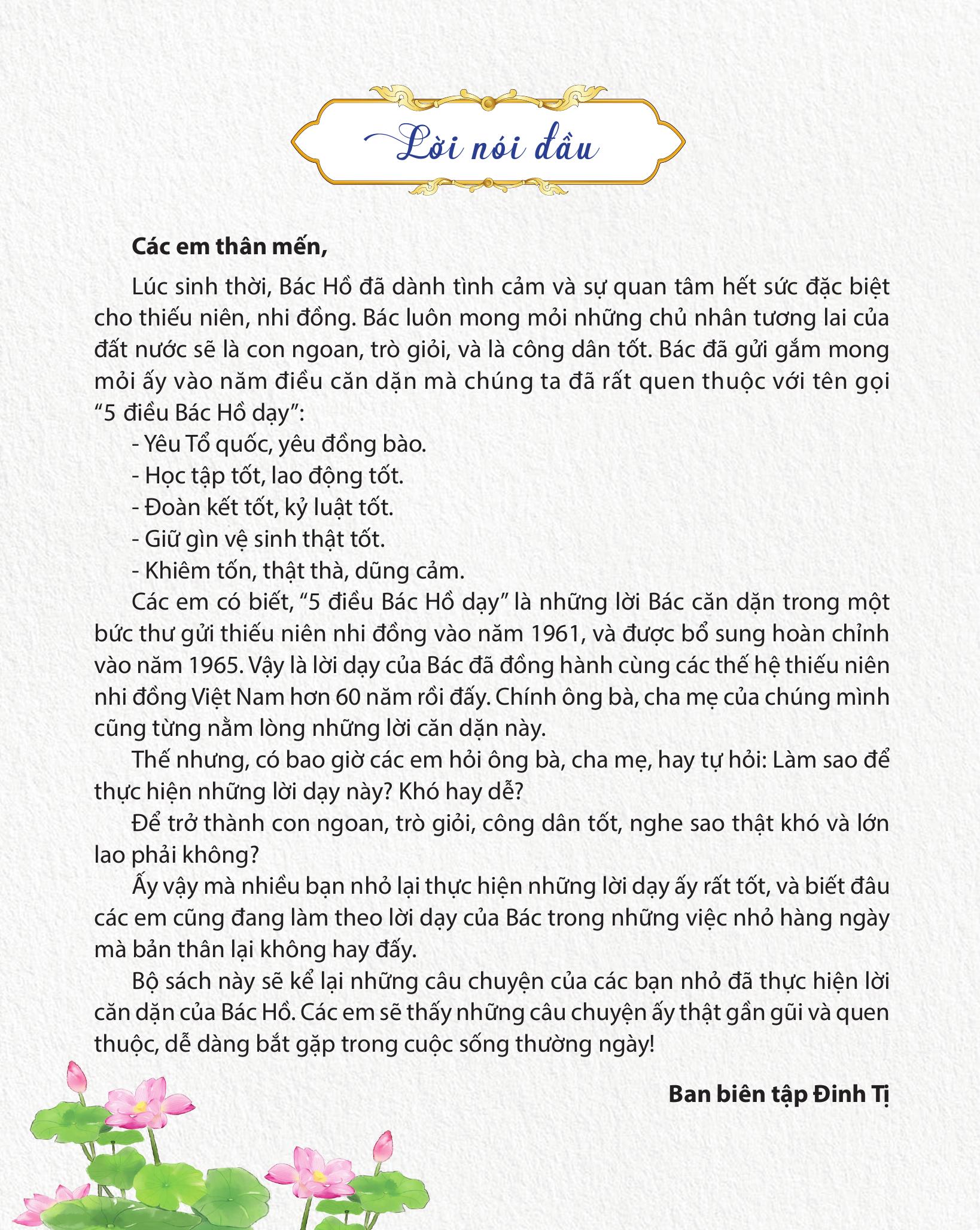 Bai Hoc Hay Tu 5 Dieu Bac Day - Giu Gin Ve Sinh That Tot - Viec Lam Nho, Y Nghia Lon