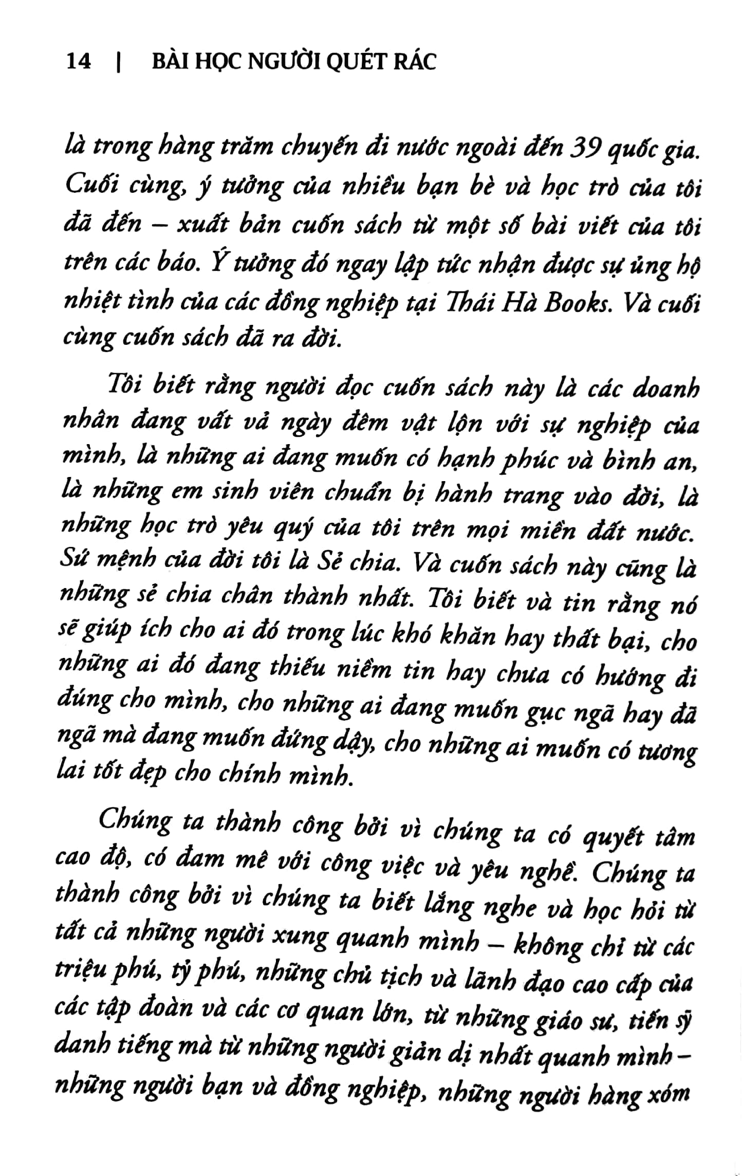 bài học từ người quét rác (tái bản)