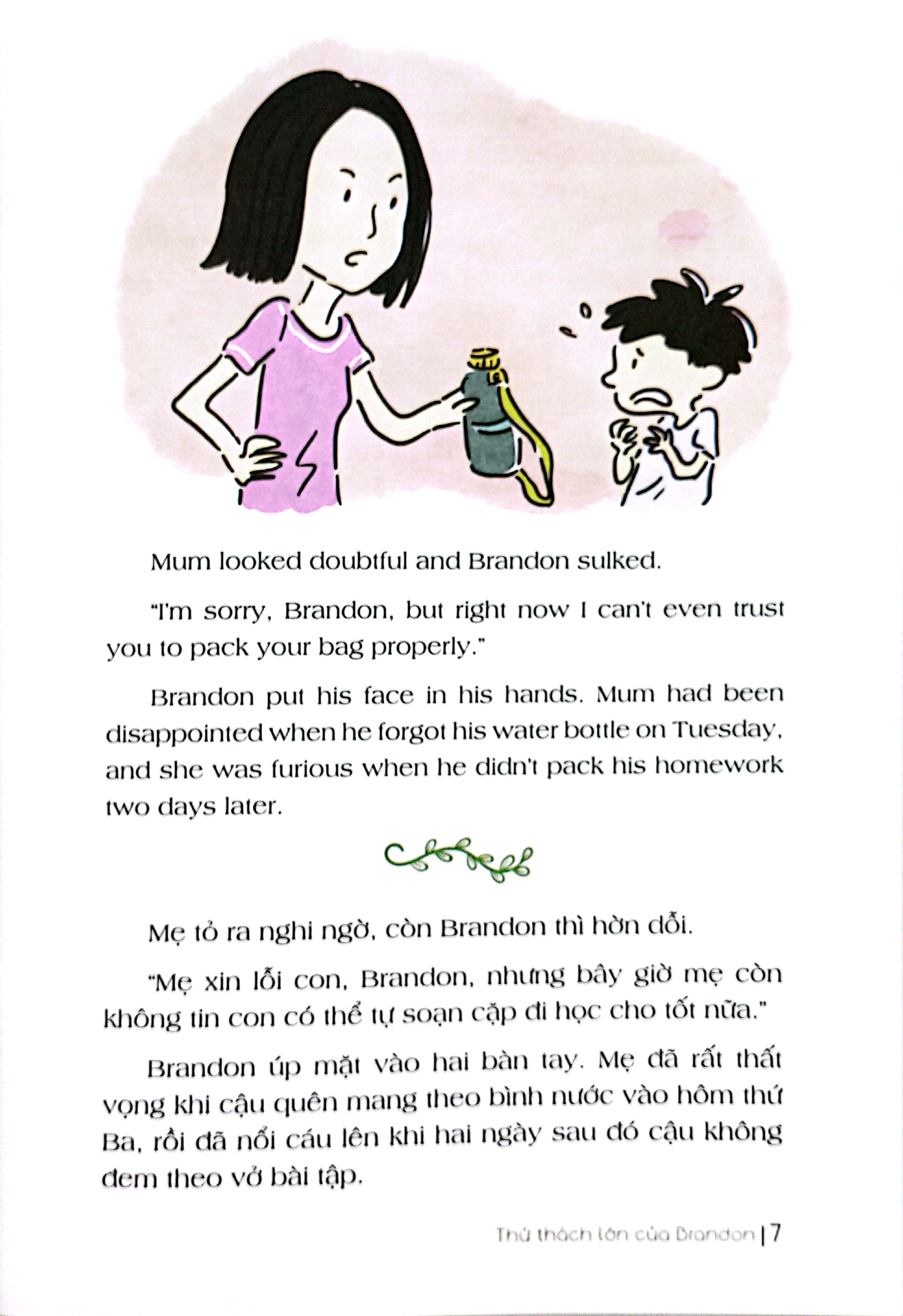 bài học về trách nhiệm - thử thách lớn của brandon (song ngữ anh - việt) (tái bản 2024)
