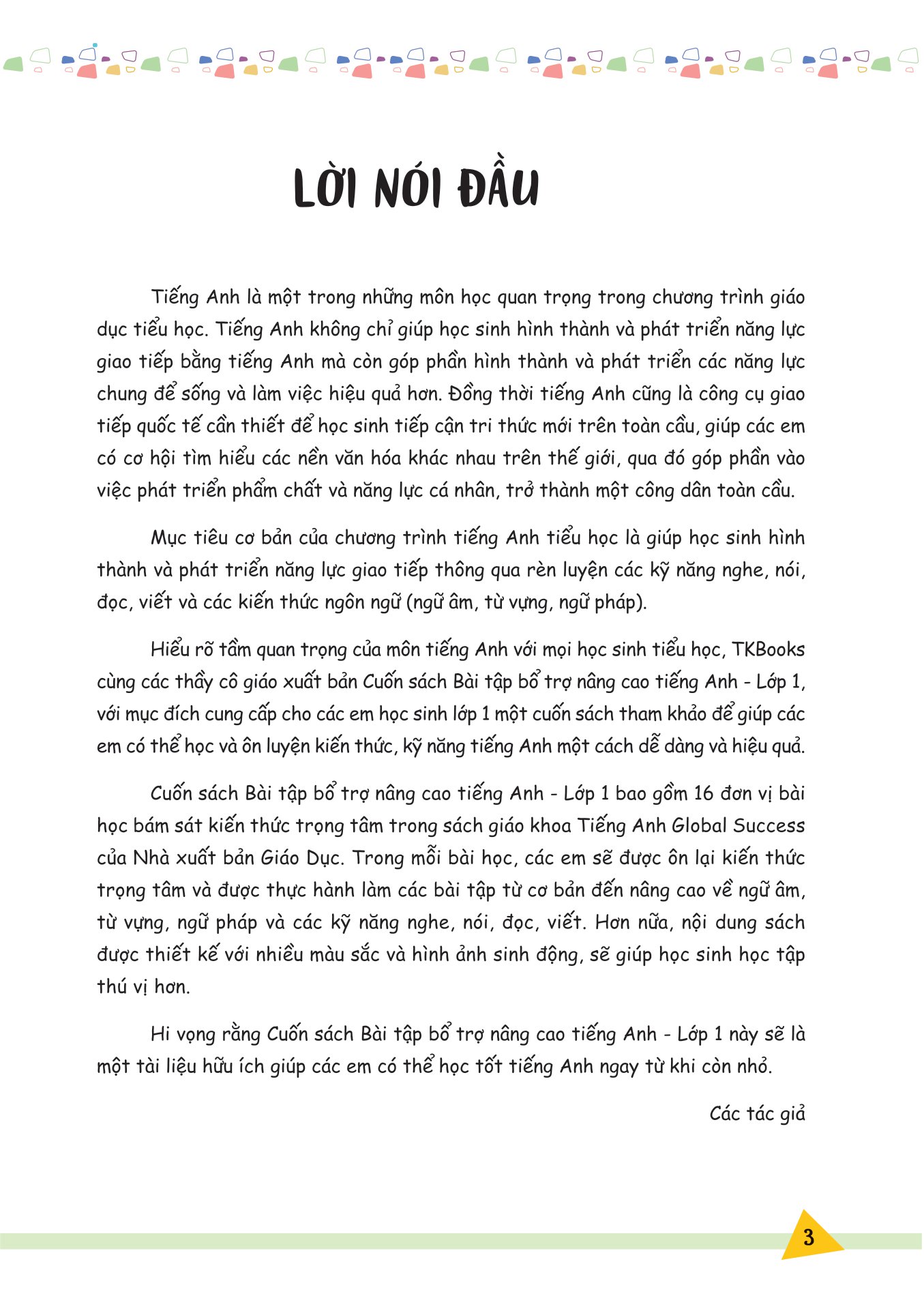 bài tập bổ trợ nâng cao tiếng anh lớp 1