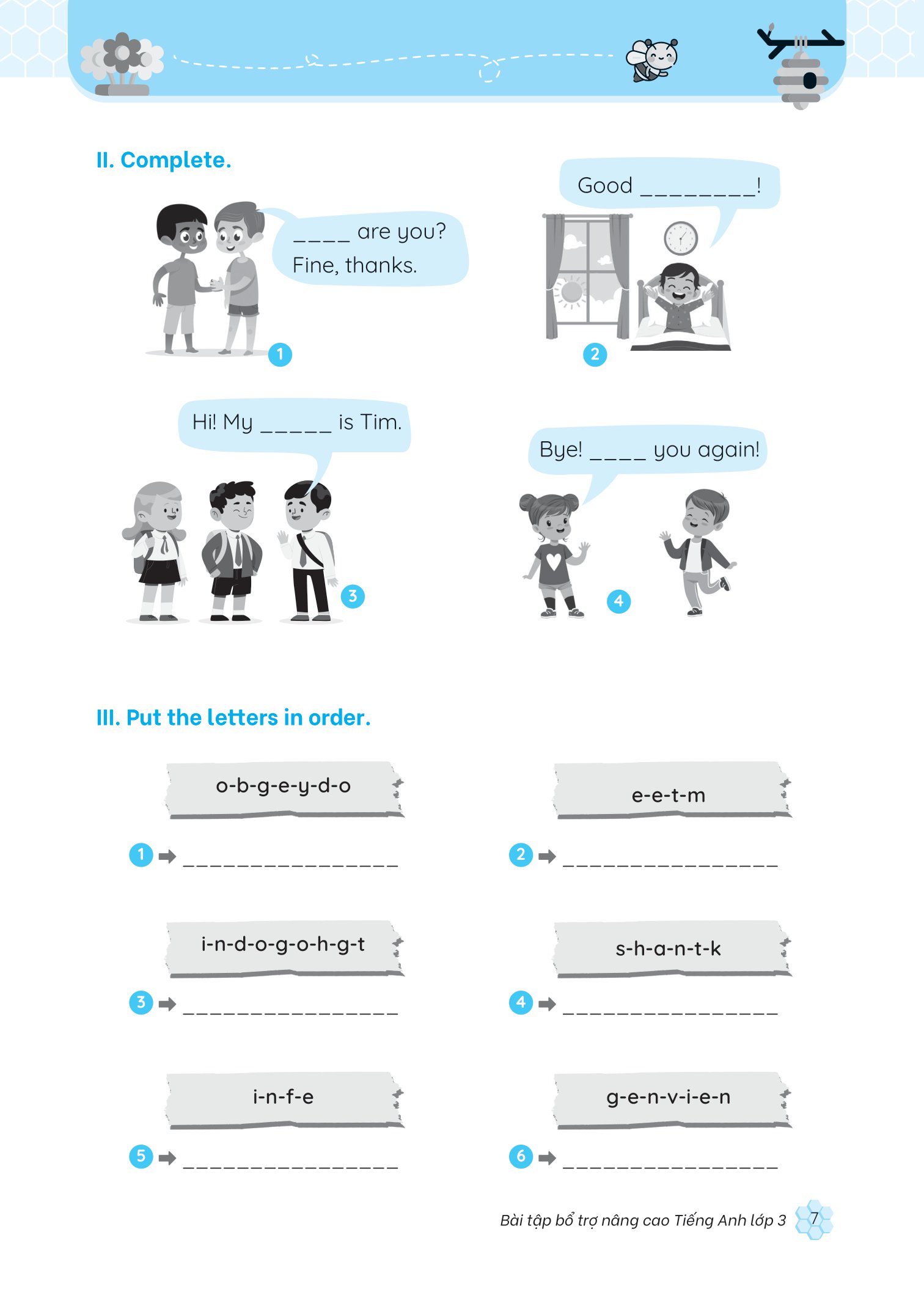 bài tập bổ trợ nâng cao tiếng anh lớp 3