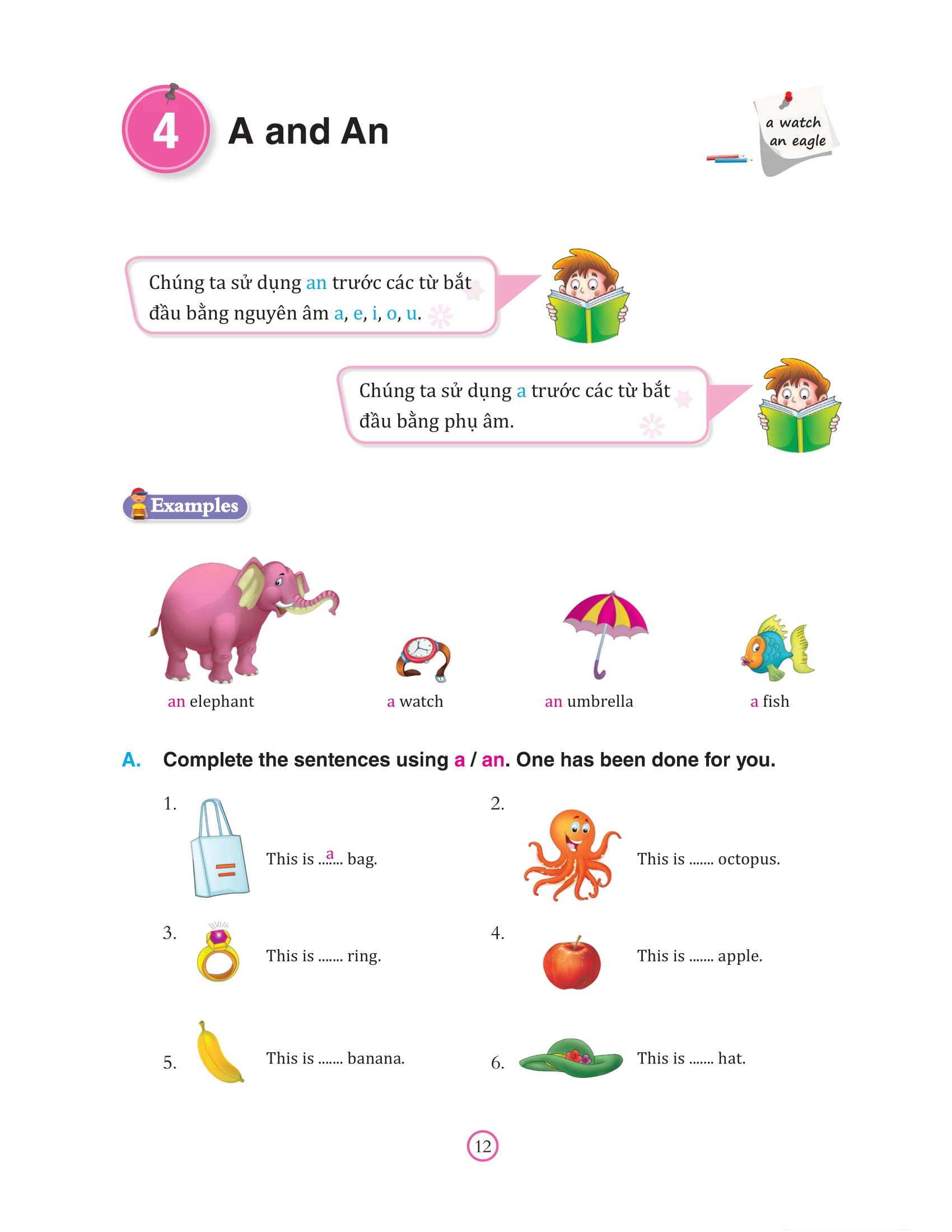 bài tập bổ trợ ngữ pháp tiếng anh - lớp 1