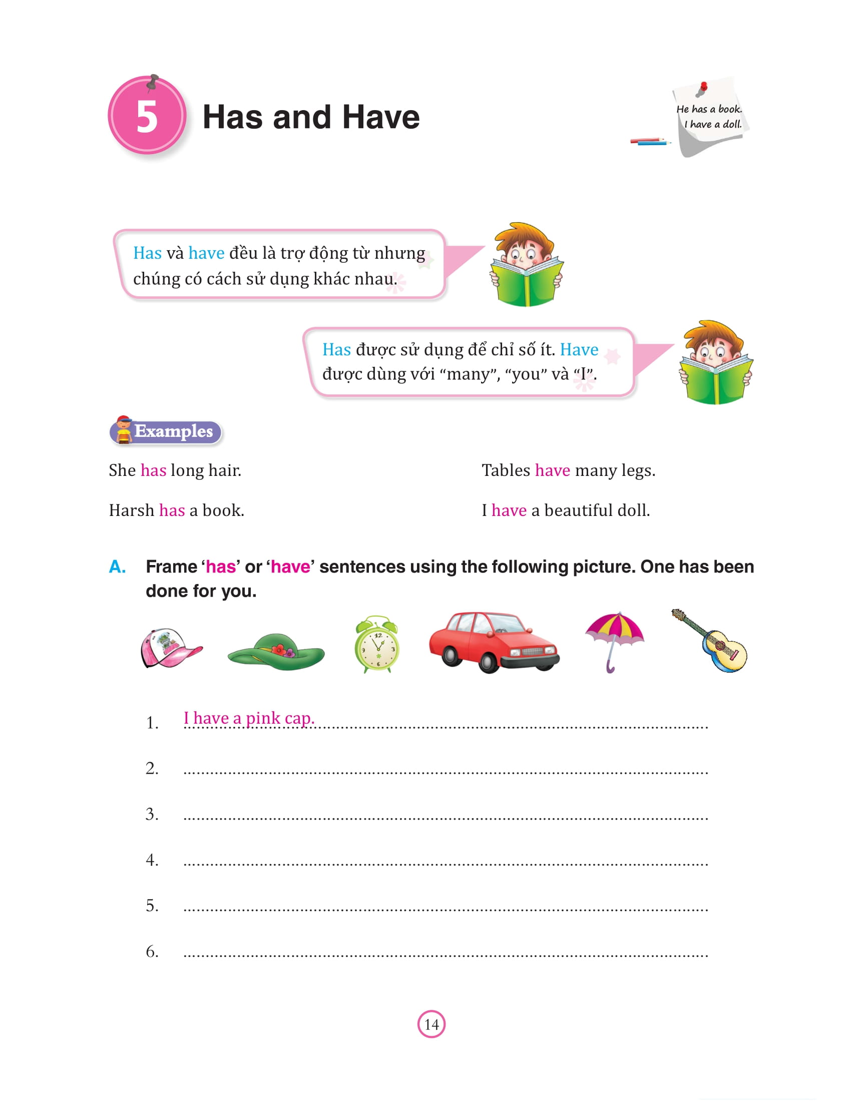 bài tập bổ trợ ngữ pháp tiếng anh - lớp 1