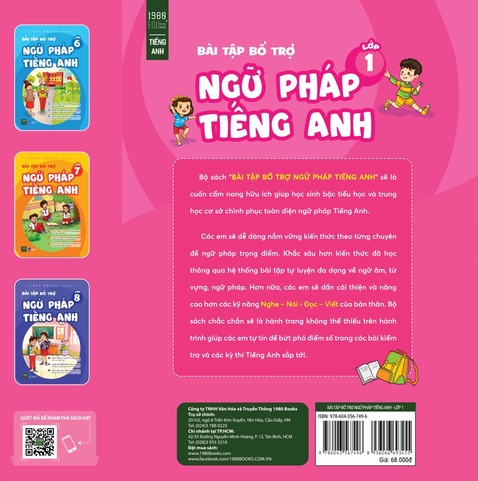 bài tập bổ trợ ngữ pháp tiếng anh - lớp 1