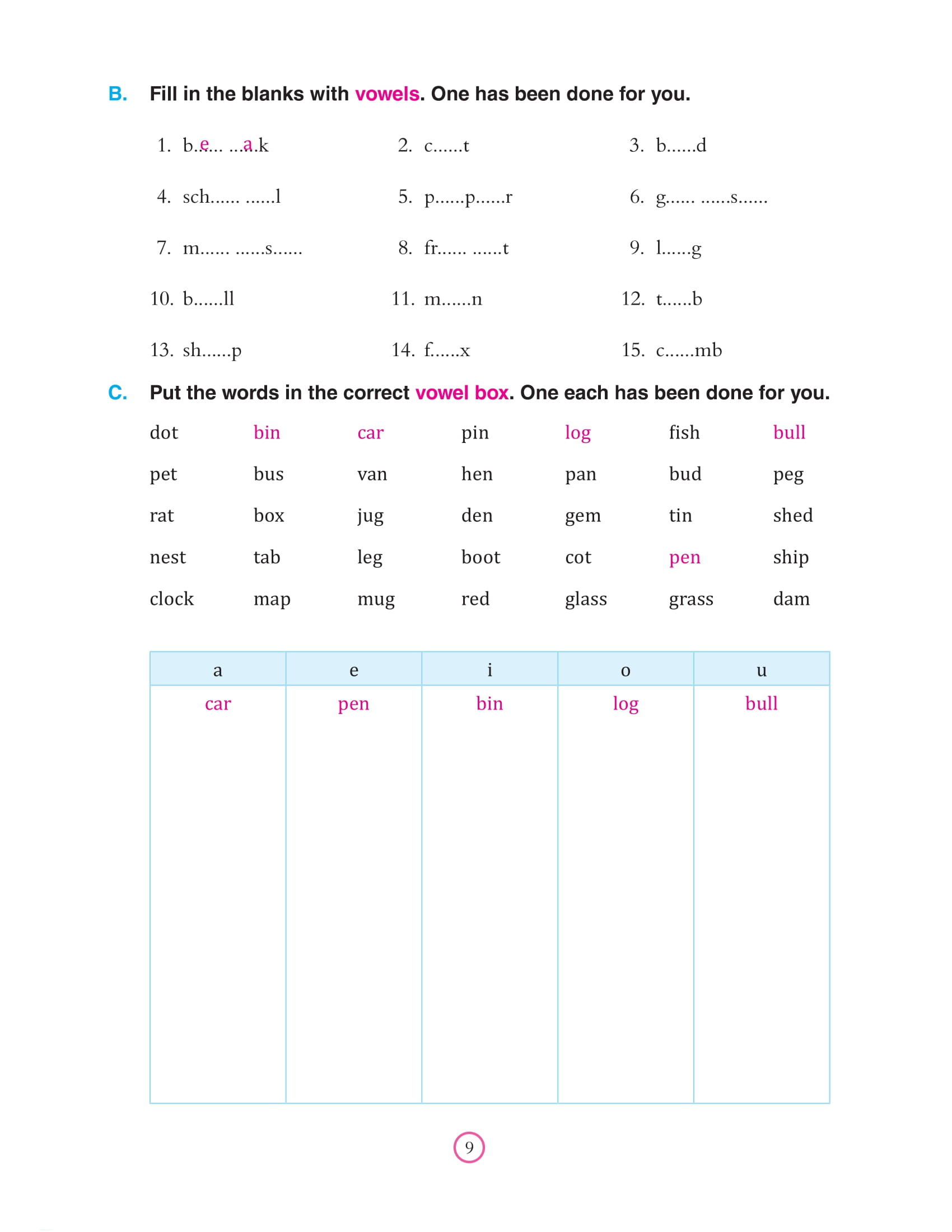 bài tập bổ trợ ngữ pháp tiếng anh - lớp 1