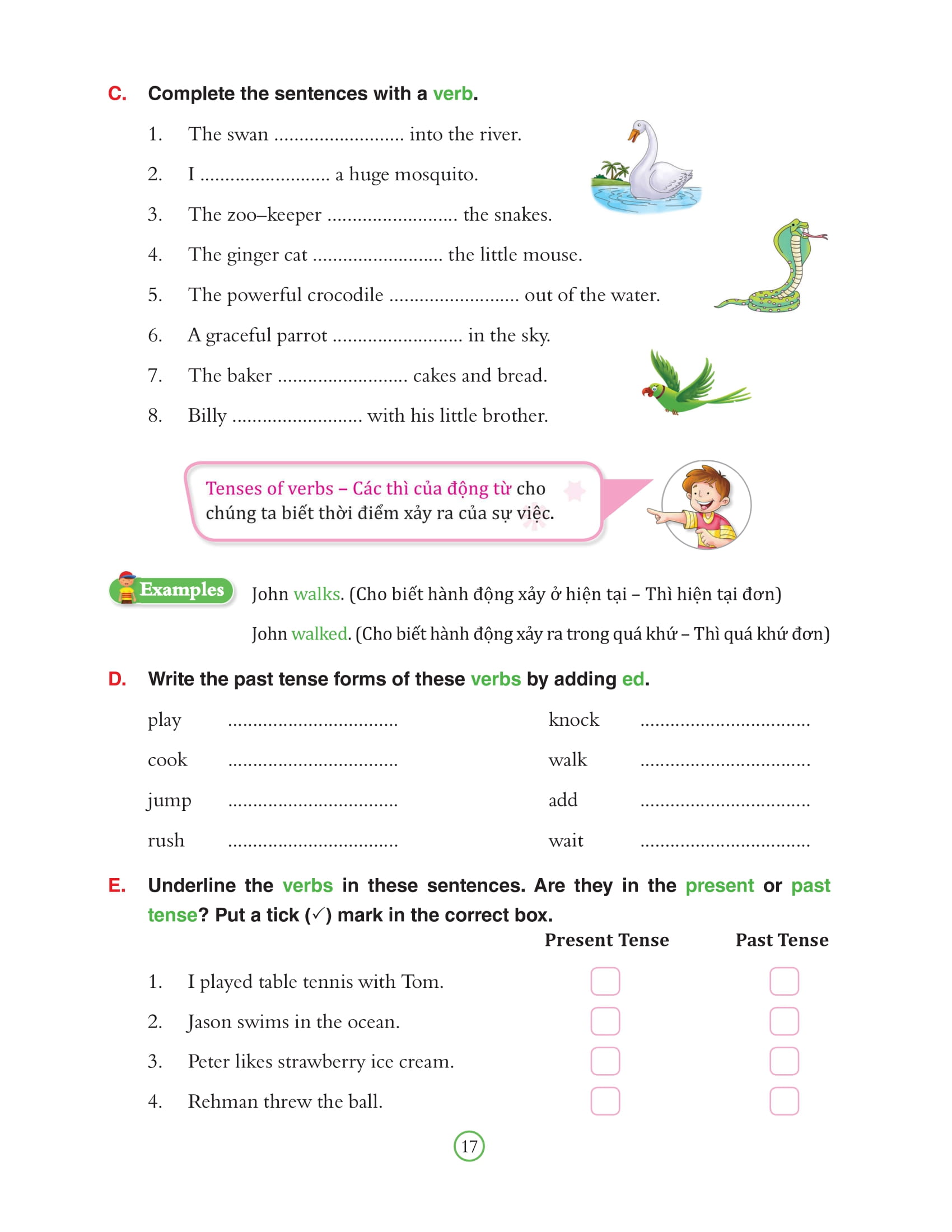 bài tập bổ trợ ngữ pháp tiếng anh - lớp 3