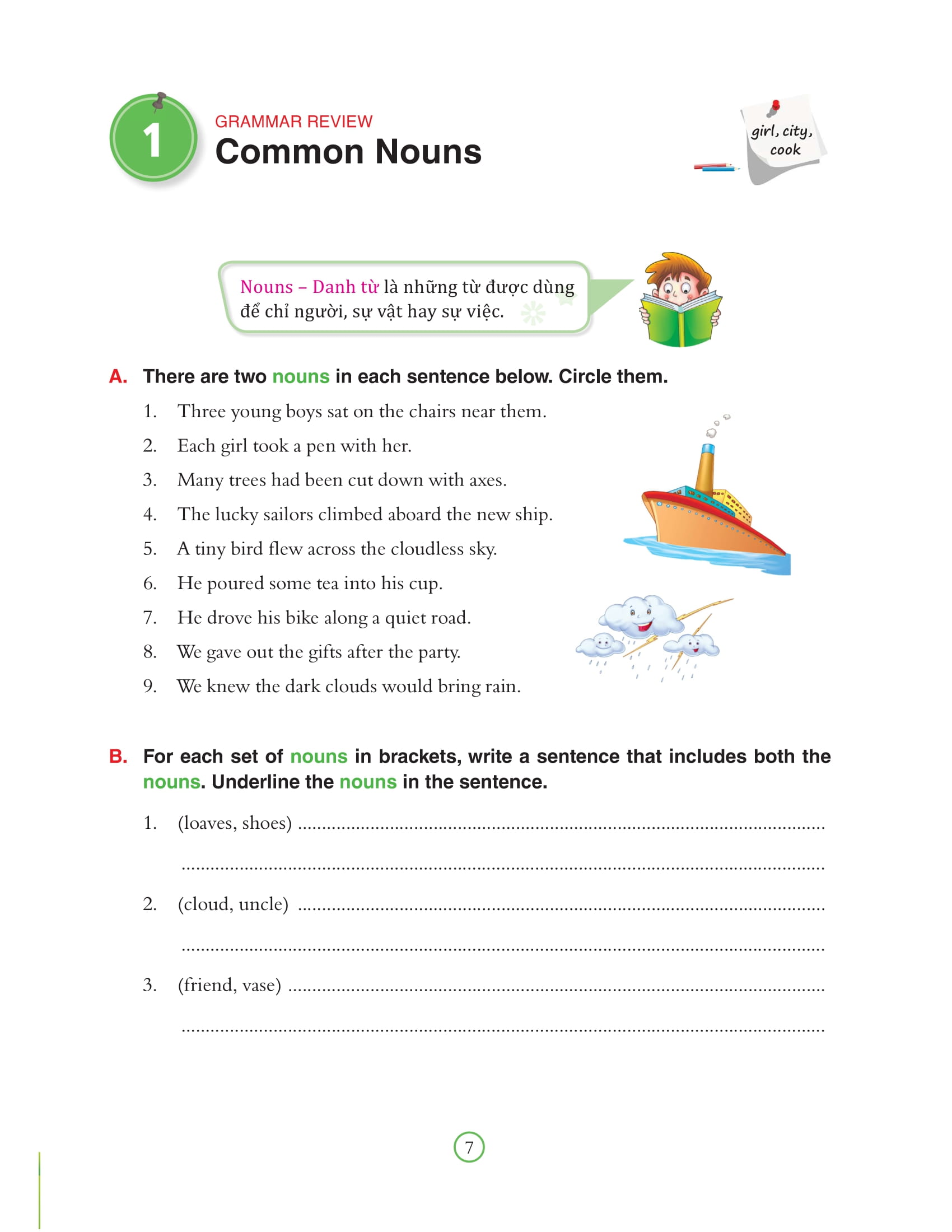 bài tập bổ trợ ngữ pháp tiếng anh - lớp 3