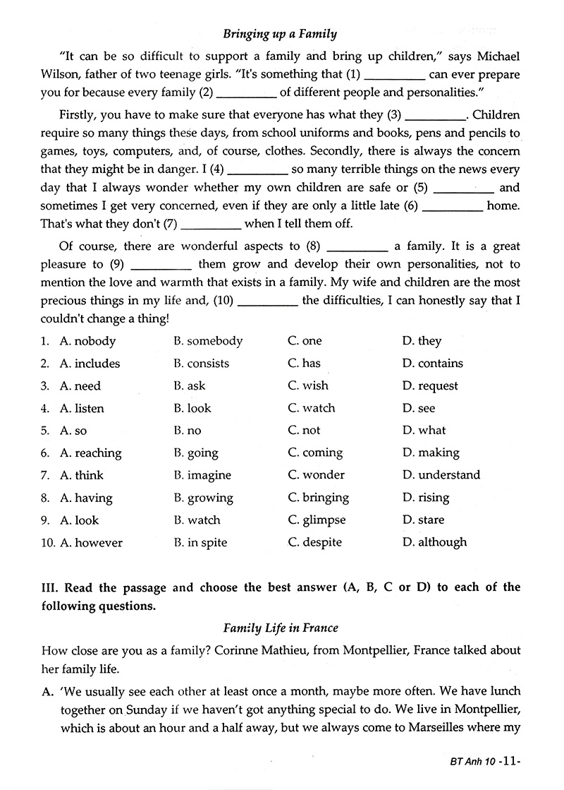 bài tập bỗ trợ & phát triển kĩ năng tiếng anh 10