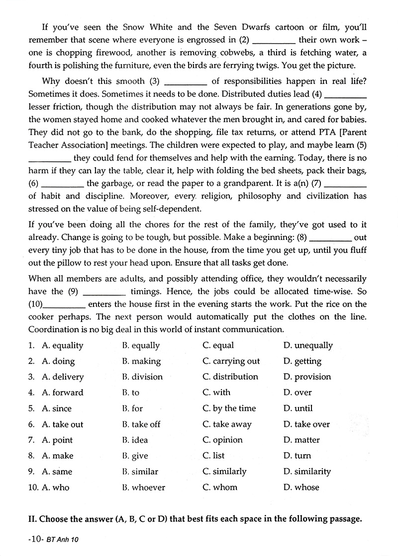 bài tập bỗ trợ & phát triển kĩ năng tiếng anh 10