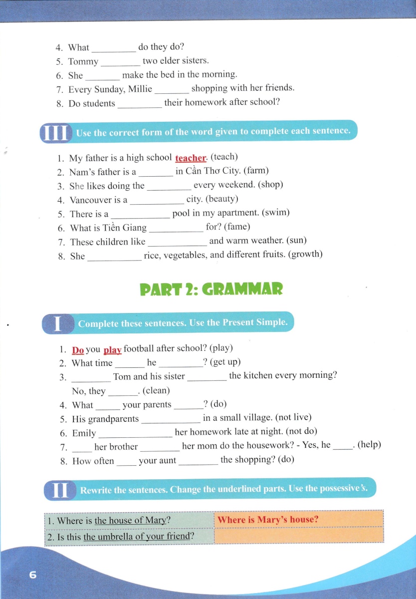 bài tập bổ trợ toàn diện tiếng anh 6