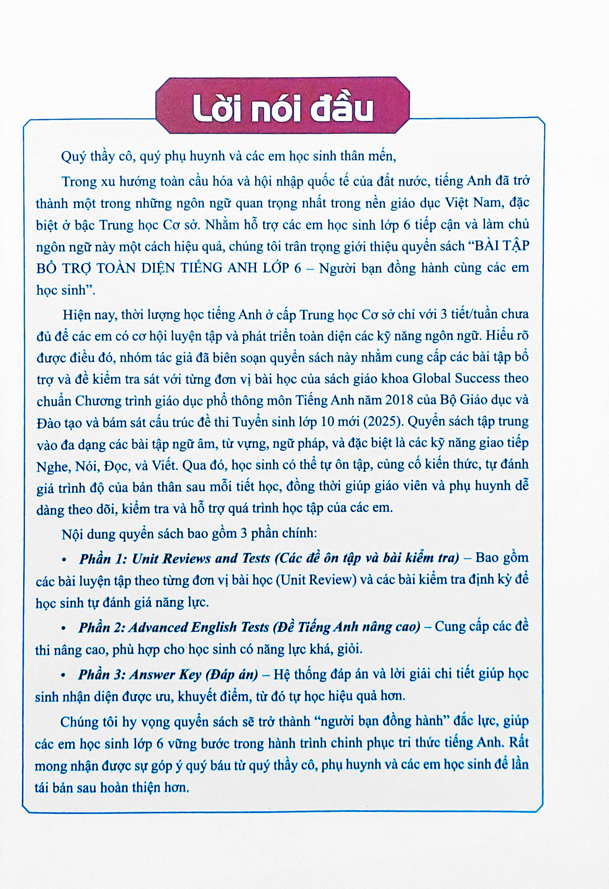 Bai Tap Bo Tro Toan Dien Tieng Anh 6 (Theo Chuong Trinh Global Success)