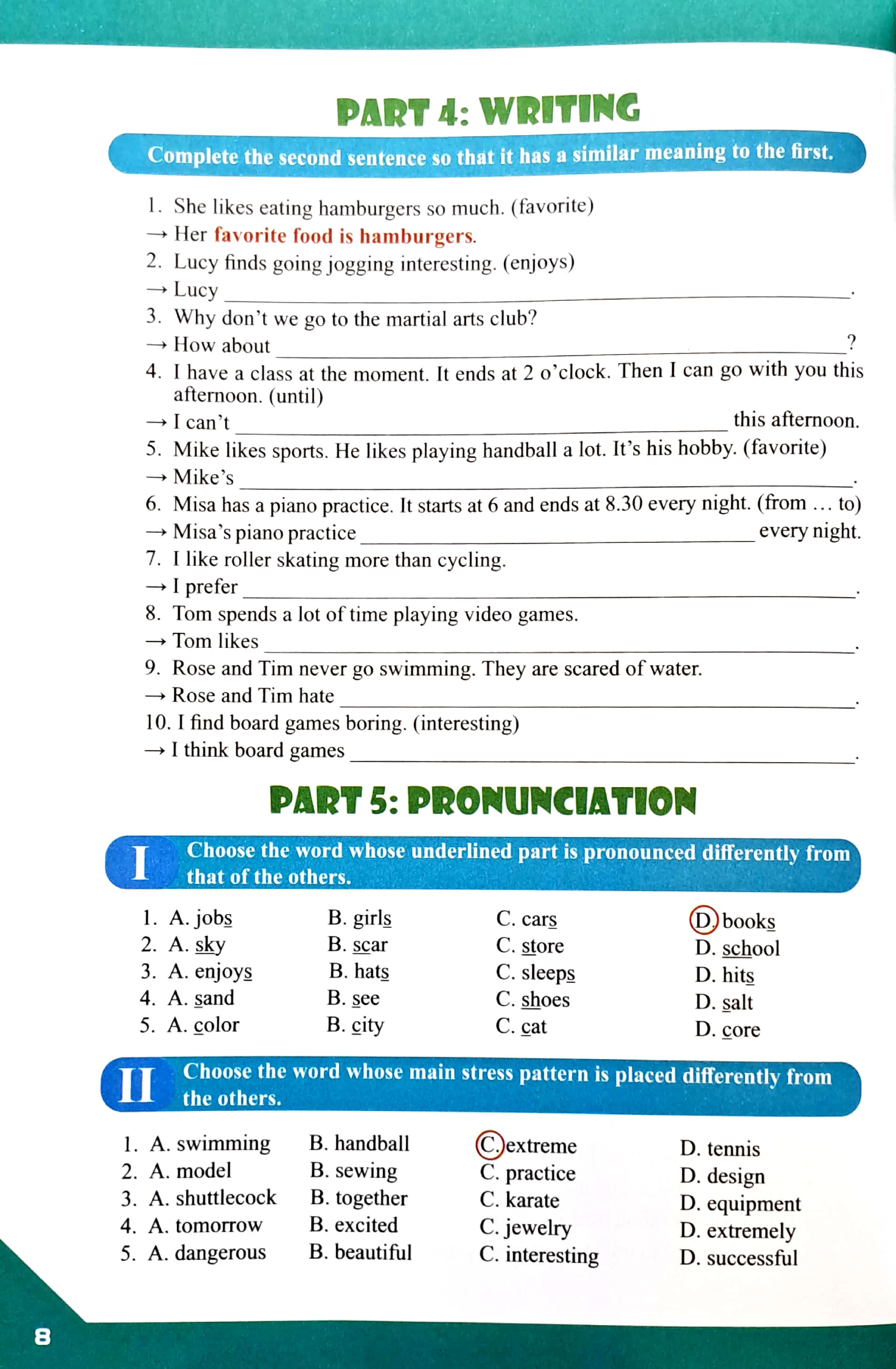 bài tập bổ trợ toàn diện tiếng anh 8