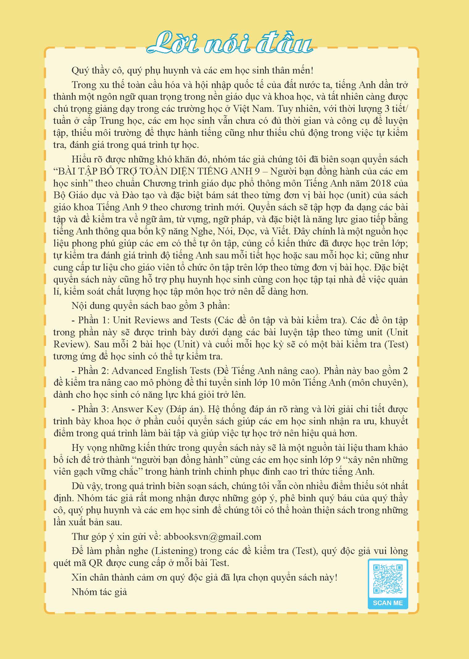 bài tập bổ trợ toàn diện tiếng anh 9 - người bạn đồng hành của các học sinh