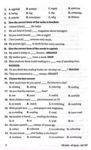 bài tập bổ trợ và phát triển năng lực môn tiếng anh lớp 7 - tập 1