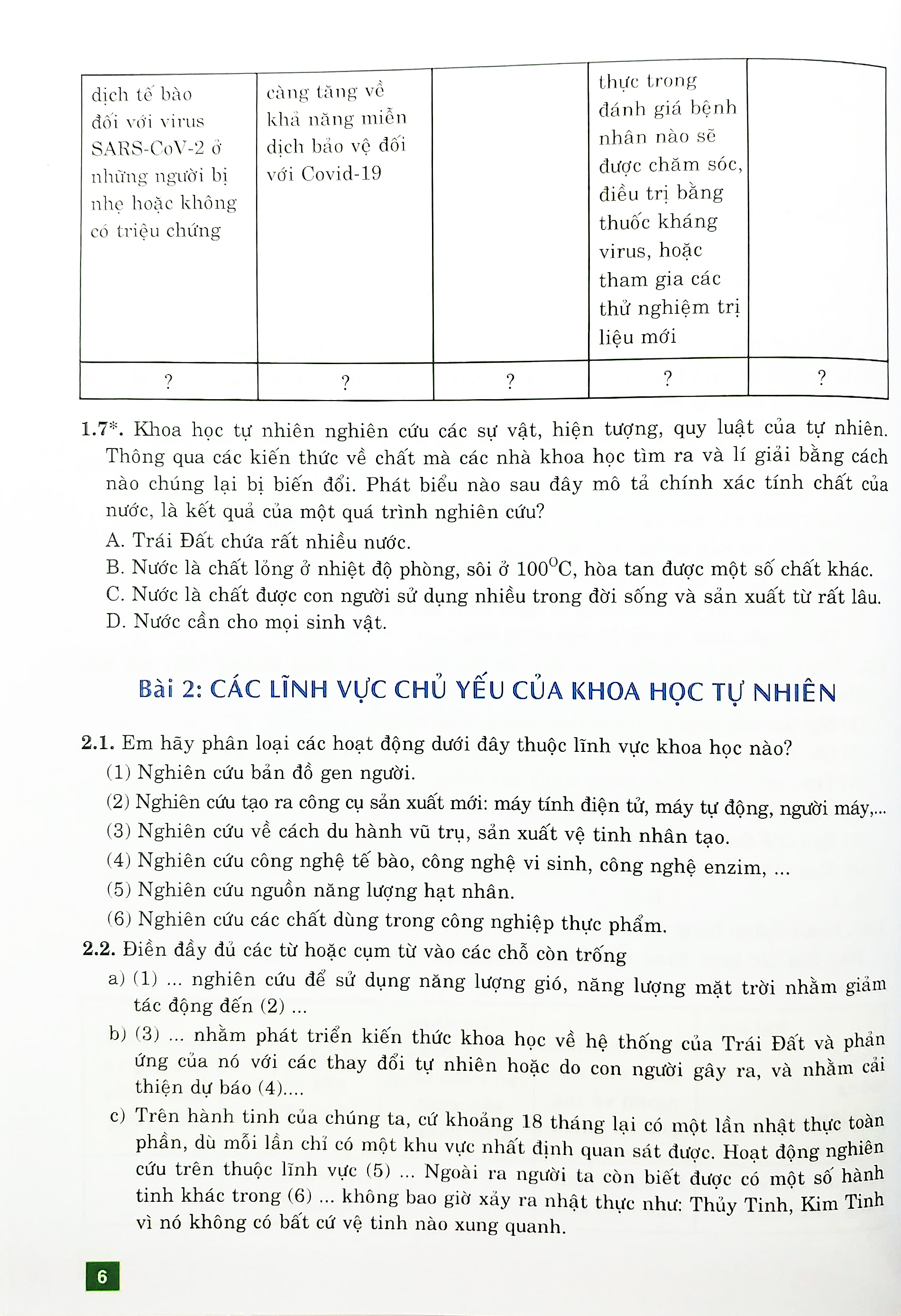 bài tập cơ bản và nâng cao khoa học tự nhiên 6