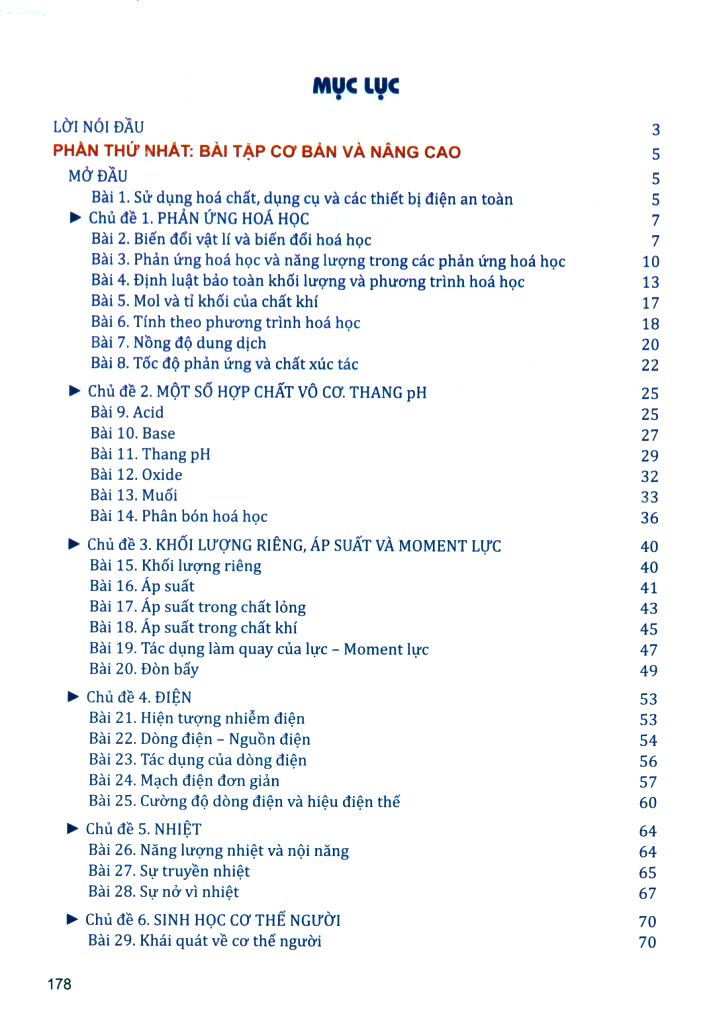 bài tập cơ bản và nâng cao khoa học tự nhiên 8