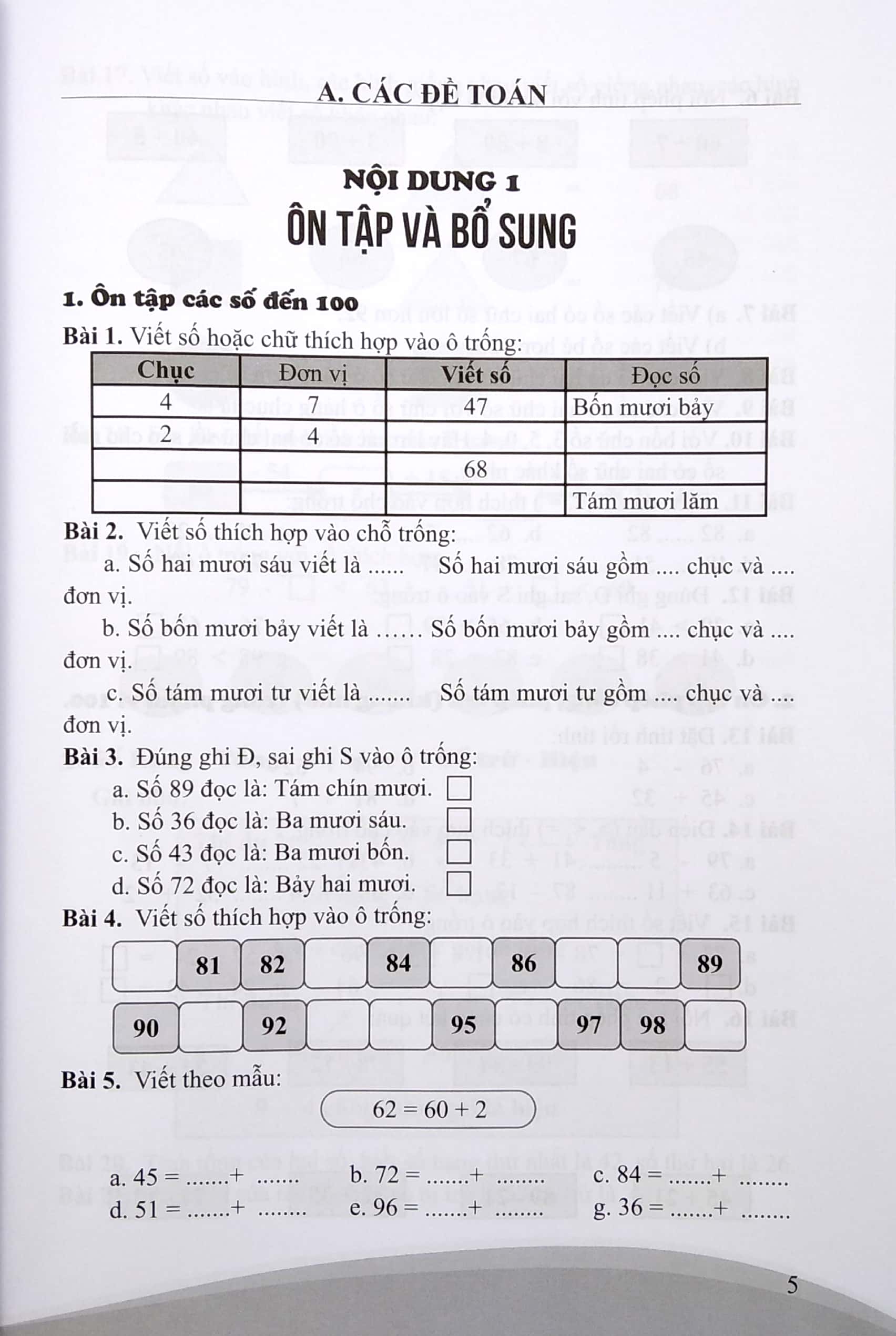 bài tập cơ bản và nâng cao toán lớp 2 (theo chương trình tiểu học mới)